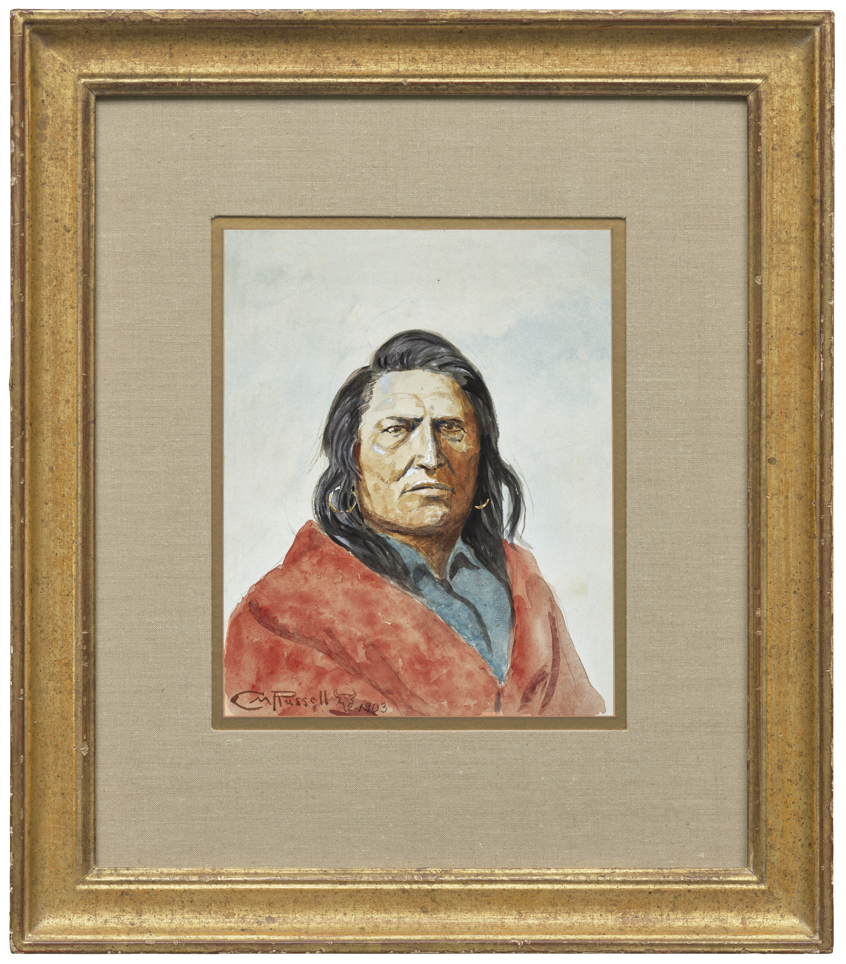 Charles Marion Russell — Индийский портрет, изображение 2