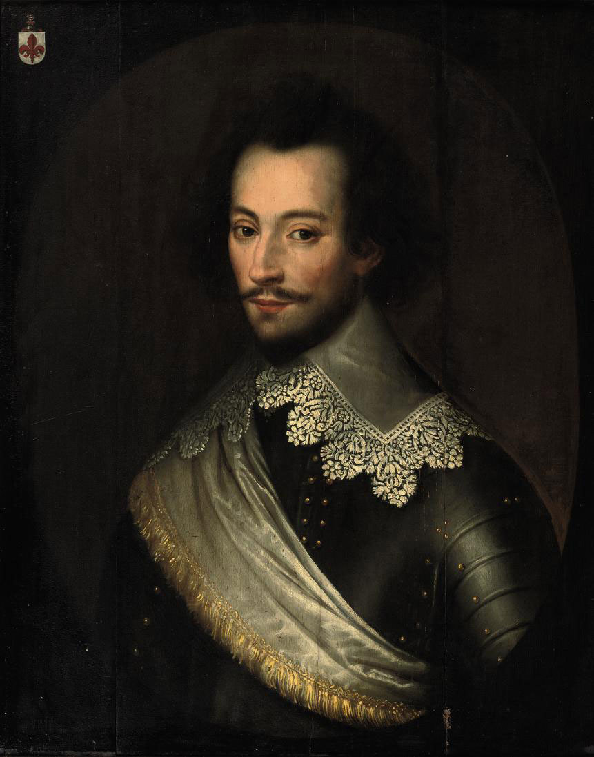 Charles White — Портрет Шарля де Речинвуазена (ок. 1600-1649), в полный рост, в доспехах с белым кружевным воротником и белым кушаком