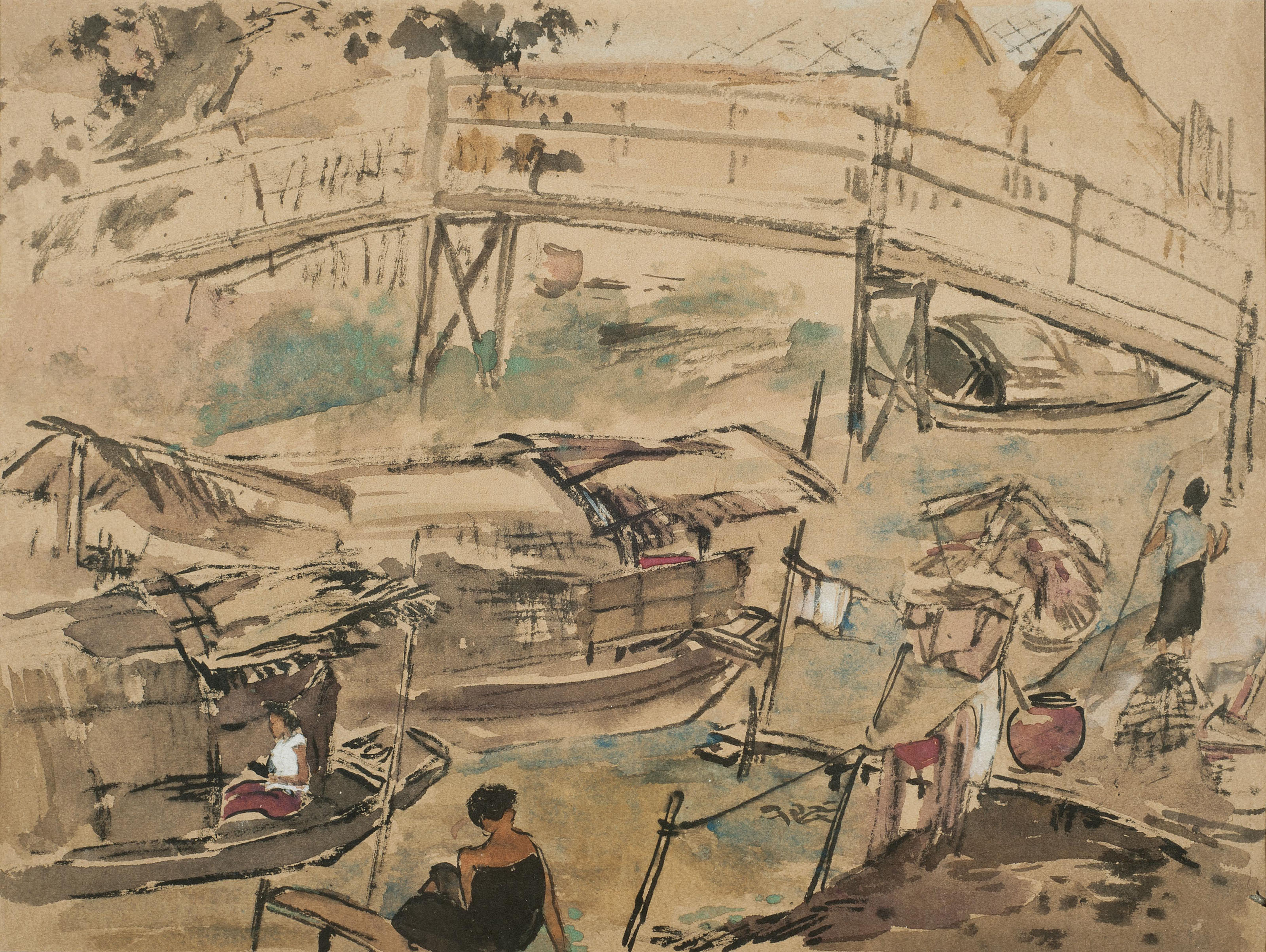Chen Wen Hsi — Лодки на берегу реки