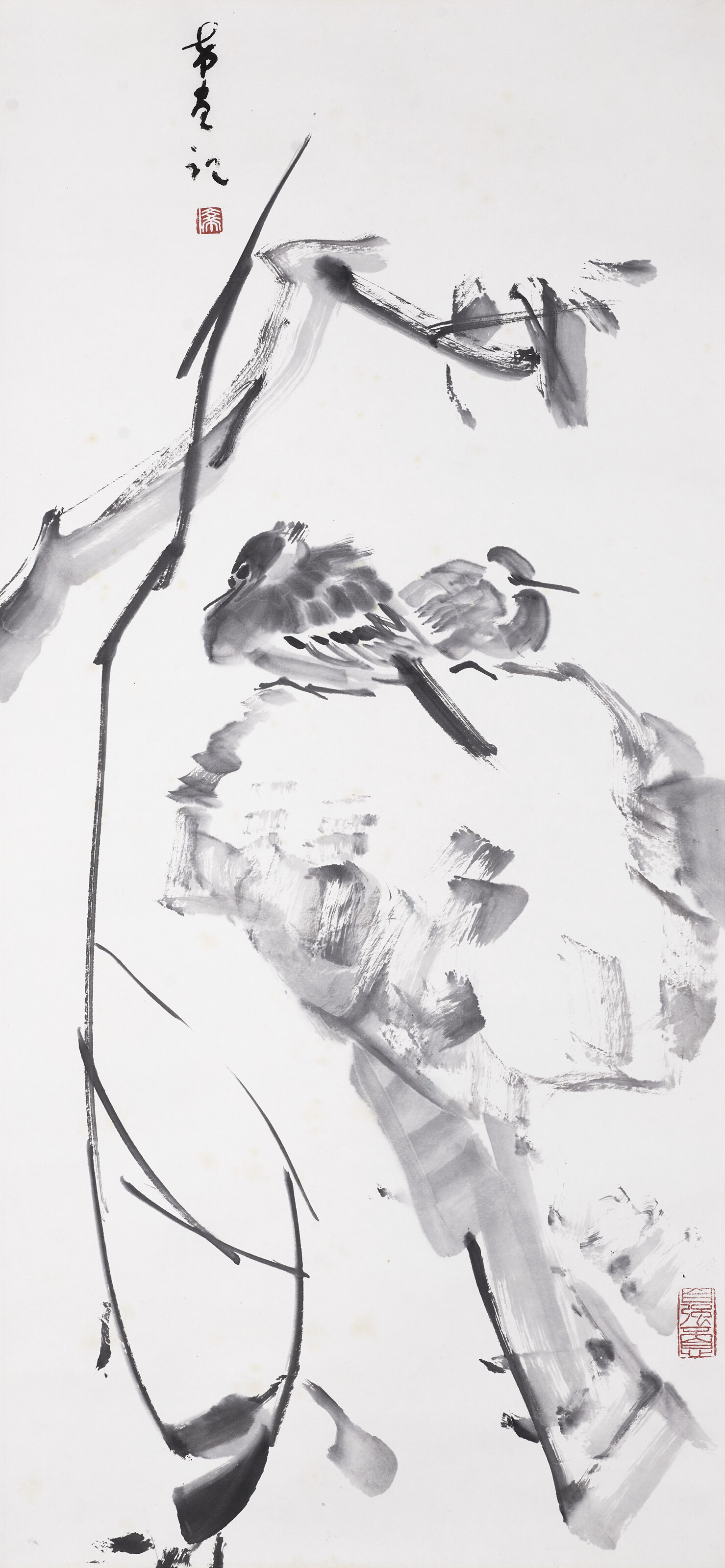 Chen Wen Hsi — Две птицы на скале