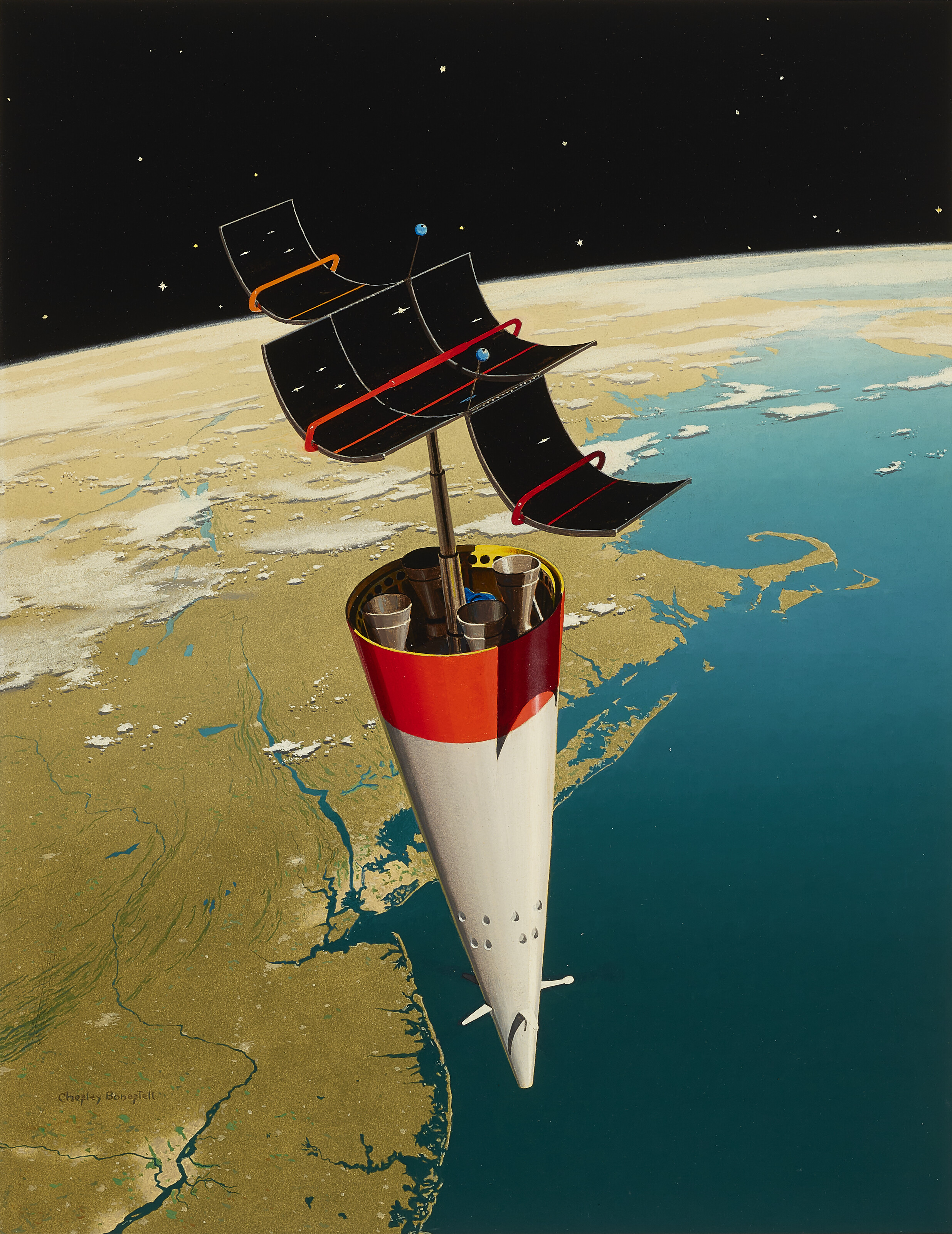 Chesley Bonestell — МАЛЕНЬКАЯ КОСМИЧЕСКАЯ СТАНЦИЯ