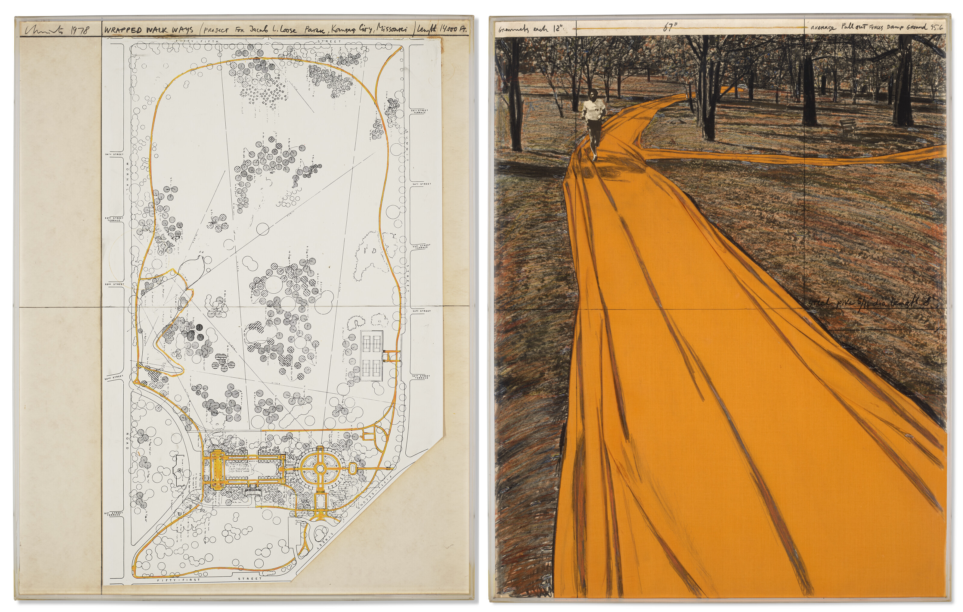 Christo and Jeanne-Claude — Укутанные дорожки, проект для парка Джейкоба Л. Лоуза, Канзас-Сити, Миссури