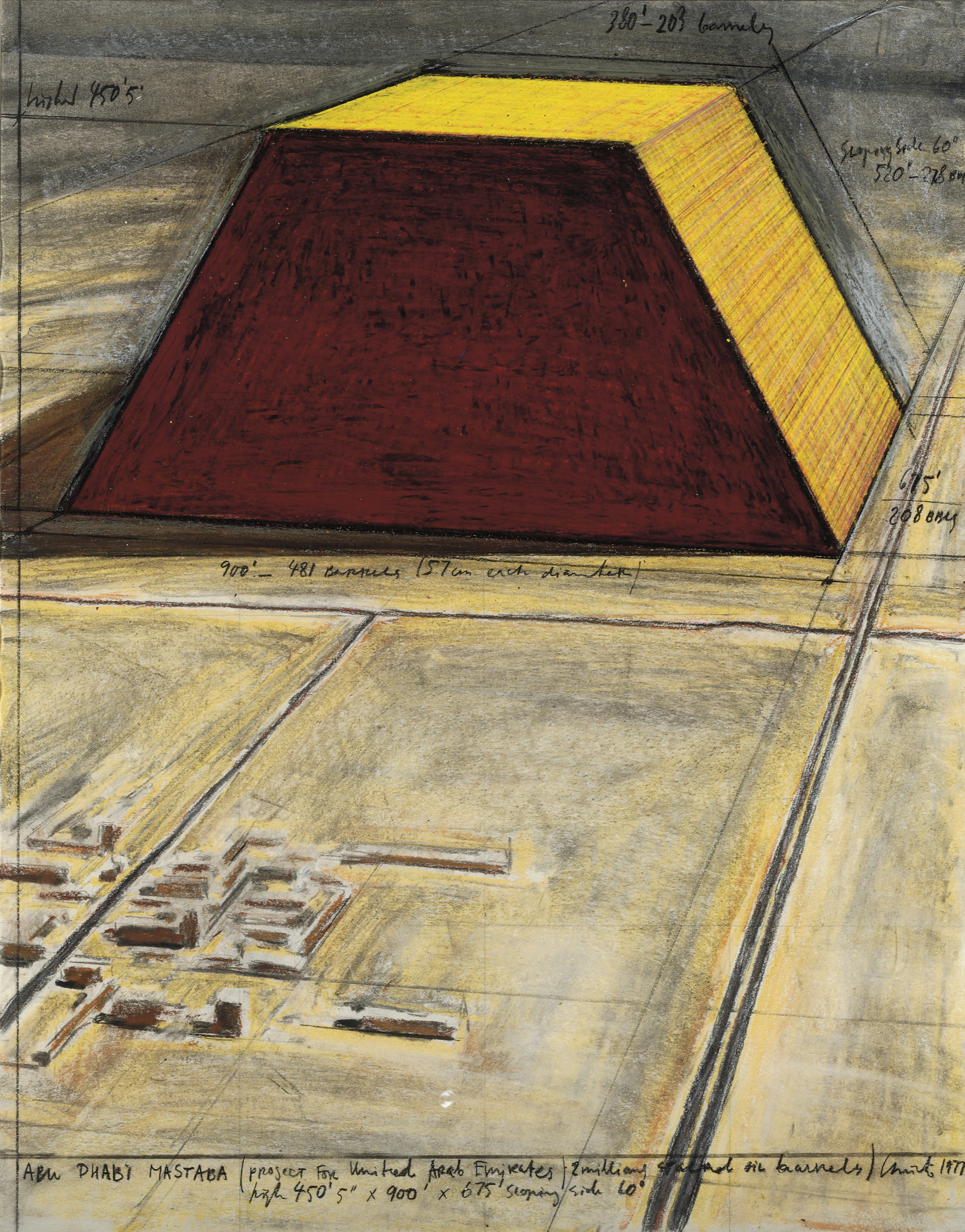 Christo and Jeanne-Claude — Мастаба Абу-Даби (проект для Объединенных Арабских Эмиратов)
