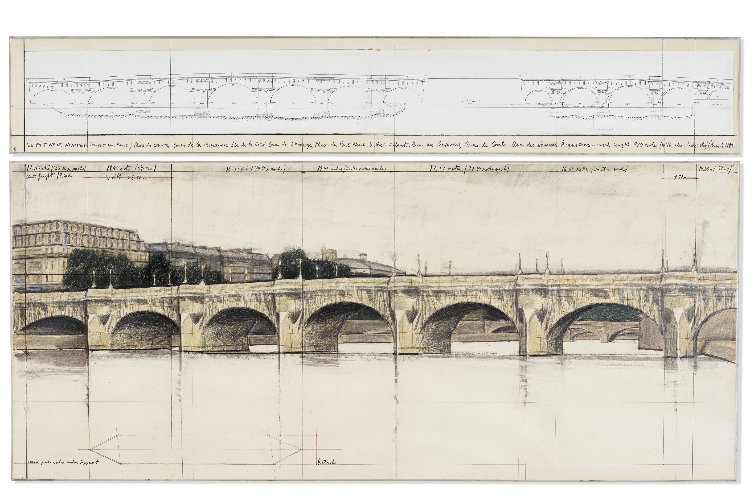 Christo and Jeanne-Claude — Завершенный мост Пон-Неф (проект для Парижа)