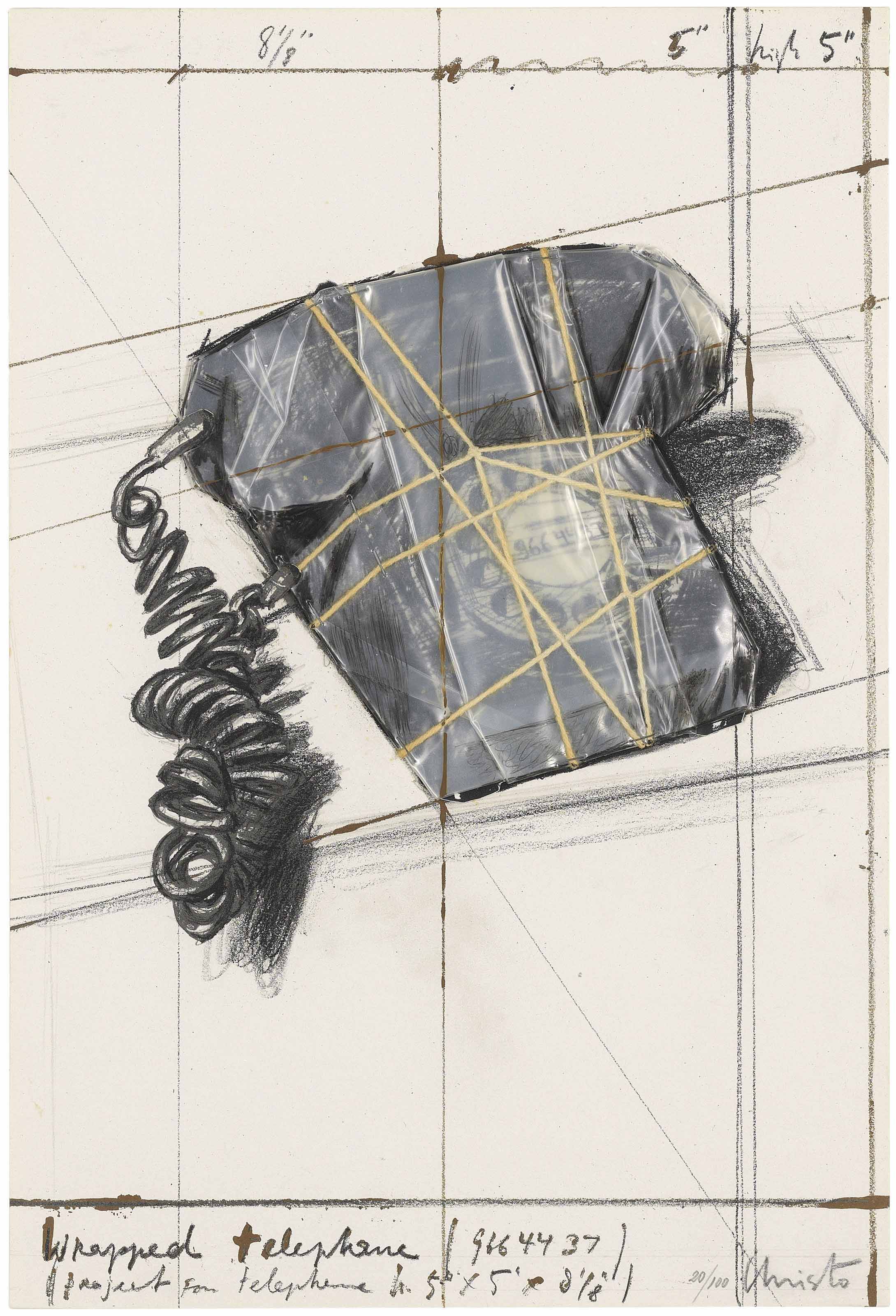 Christo and Jeanne-Claude — Обернутый телефон, Проект, автор: 12 лет Галереи Джоан Пратс, 1976-1988