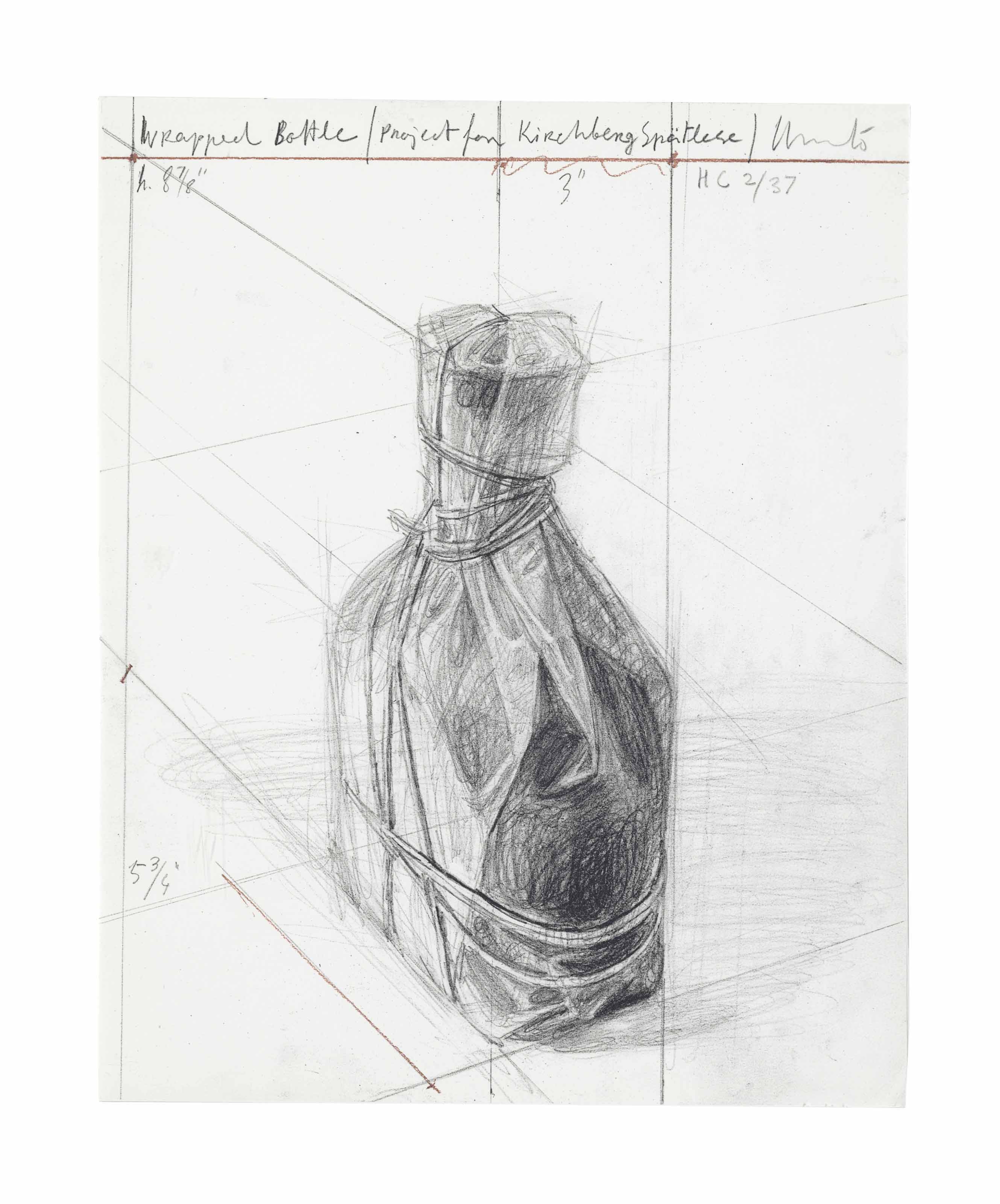 Christo and Jeanne-Claude — Упакованная бутылка, проект для Кирхберг-Шпетлезе