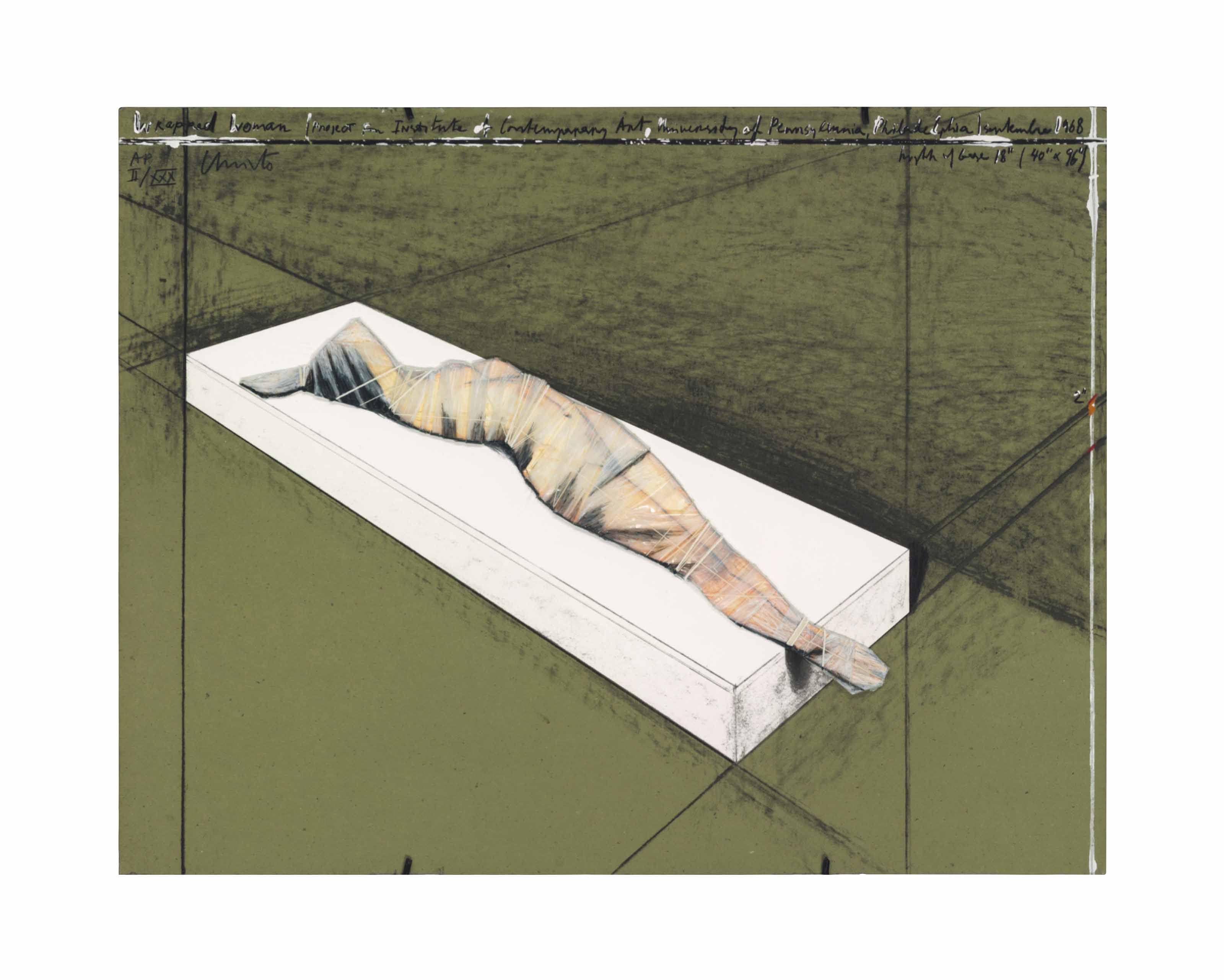 Christo and Jeanne-Claude — Закутанная женщина (проект для Института современного искусства, Филадельфия, 1968)