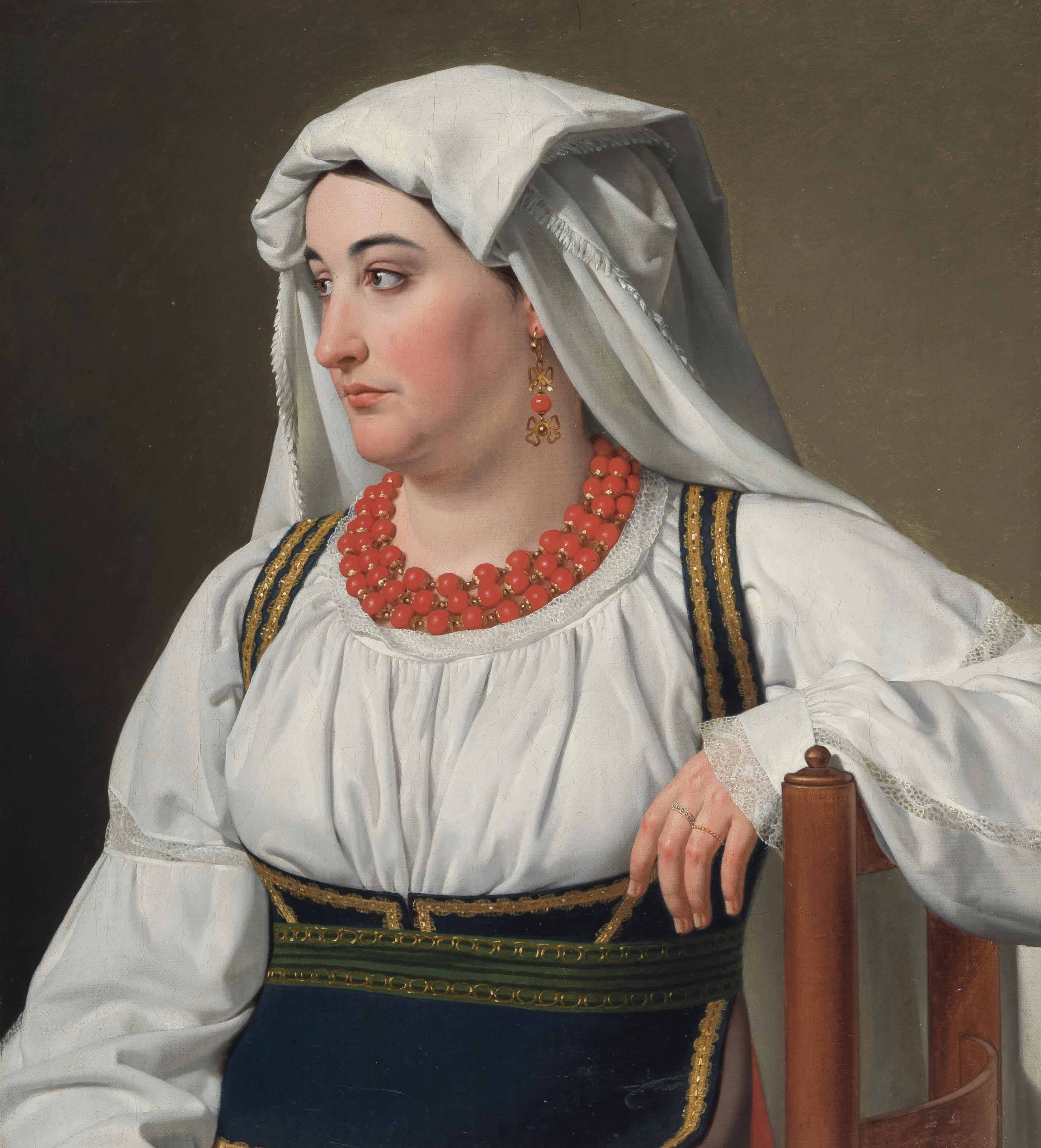 Christoffer Wilhelm Eckersberg — Уна Чочиара, портрет римской деревенской девушки