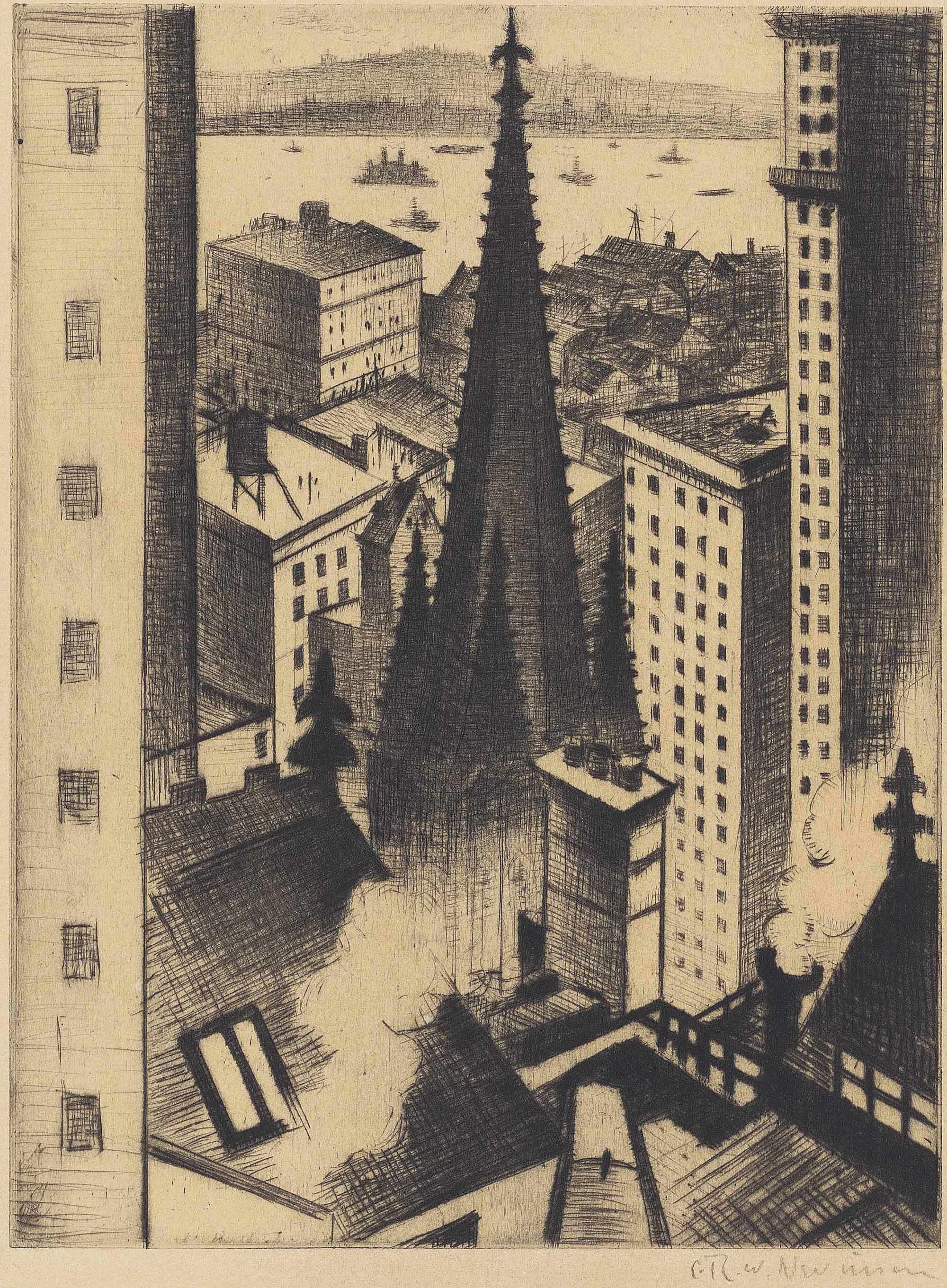 Christopher Nevinson — Храмы Нью-Йорка
