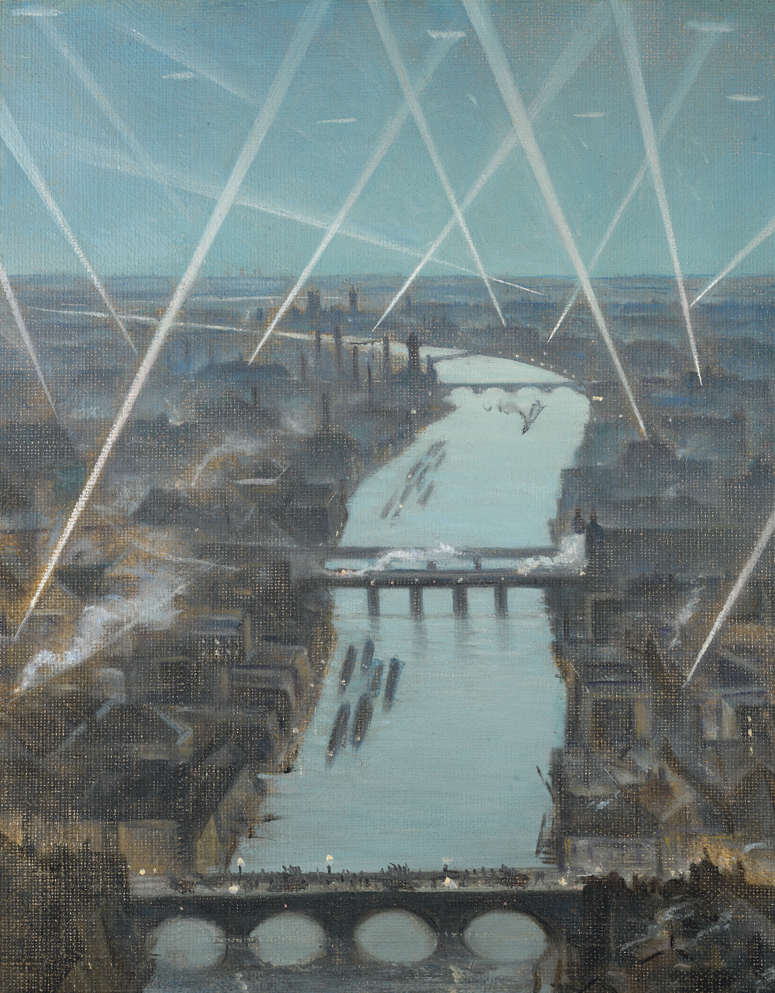 Christopher Nevinson — Среди лондонских прожекторов