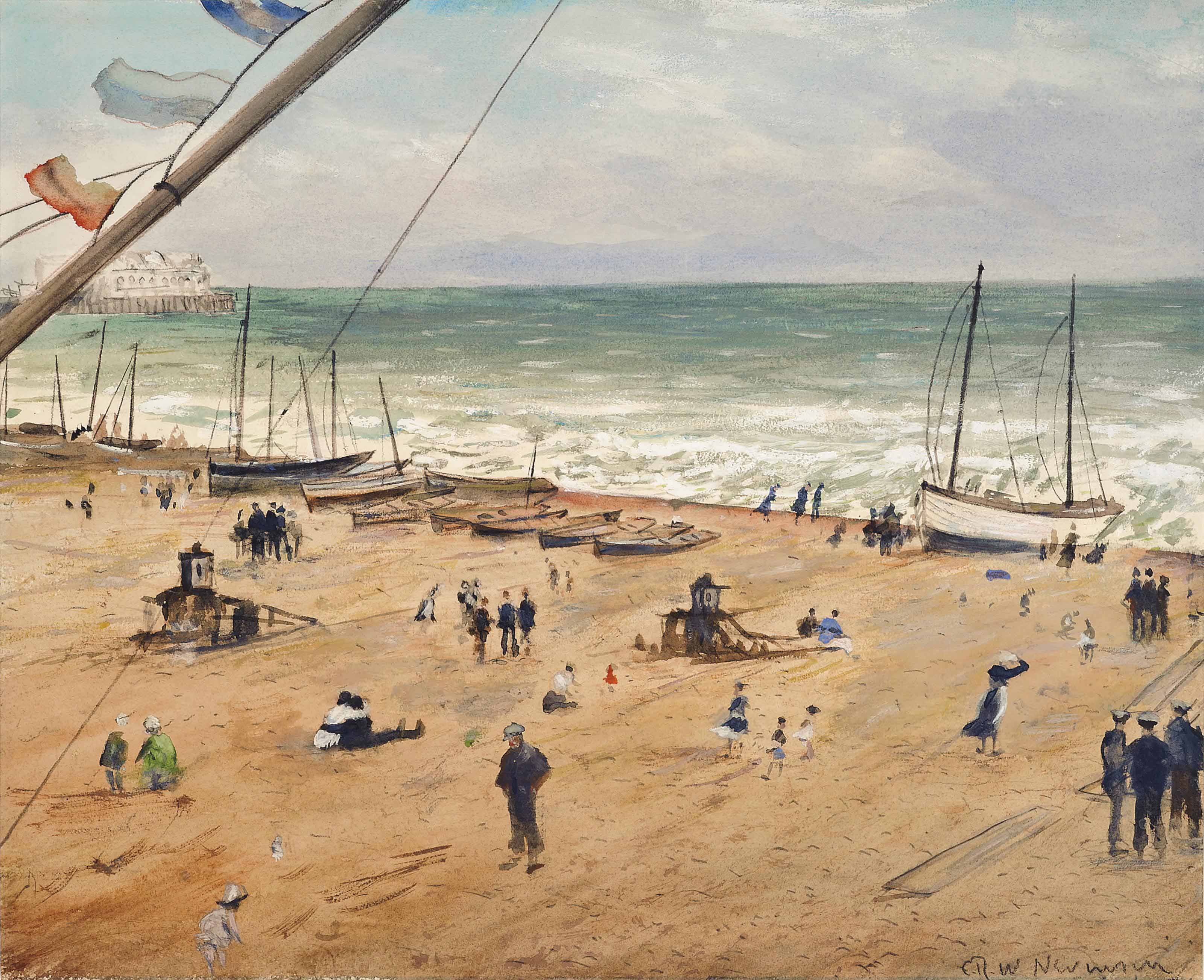 Christopher Nevinson — Лодки на пляже