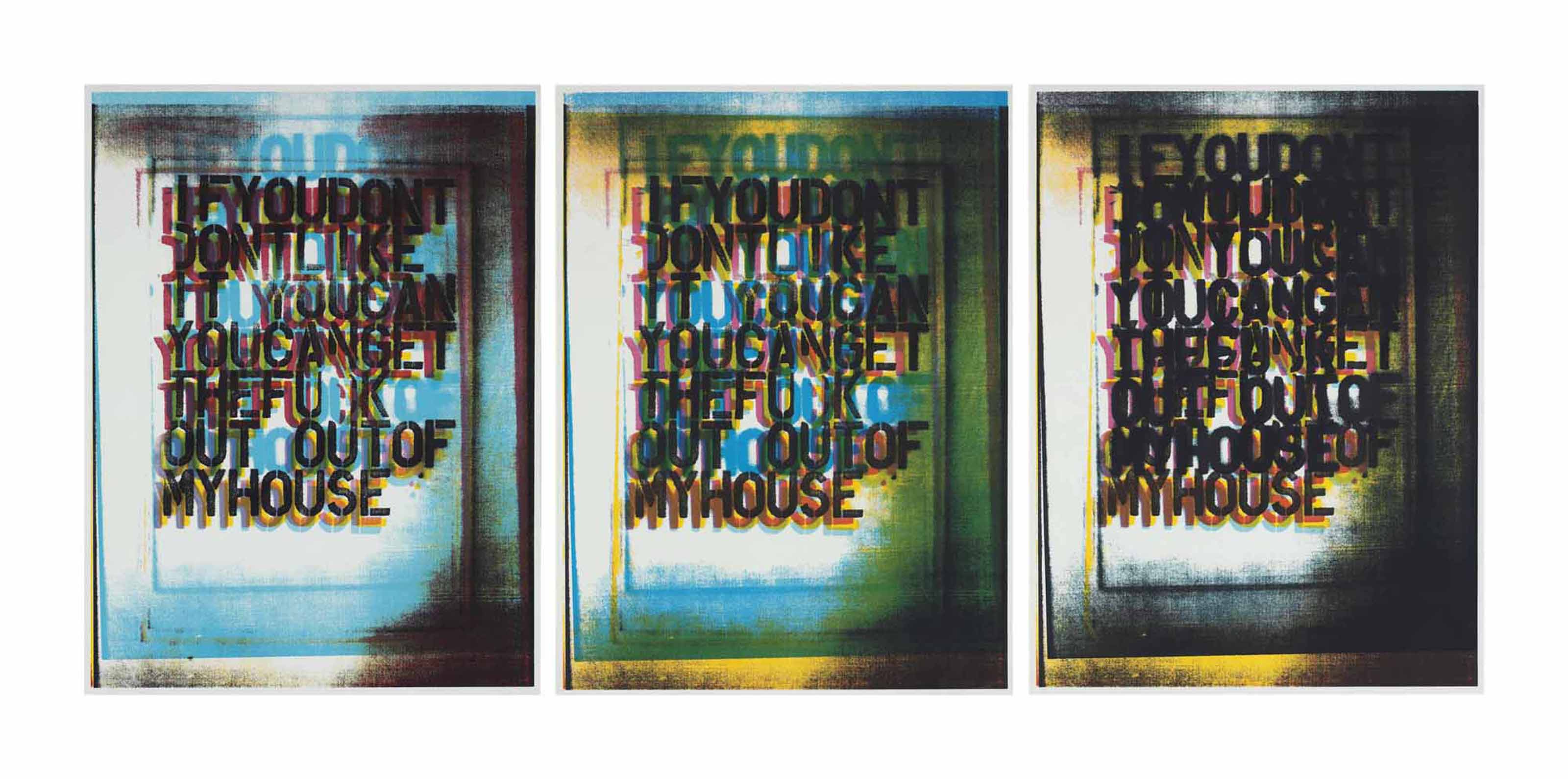 Christopher Wool — Мой дом I, II и III, изображение 1