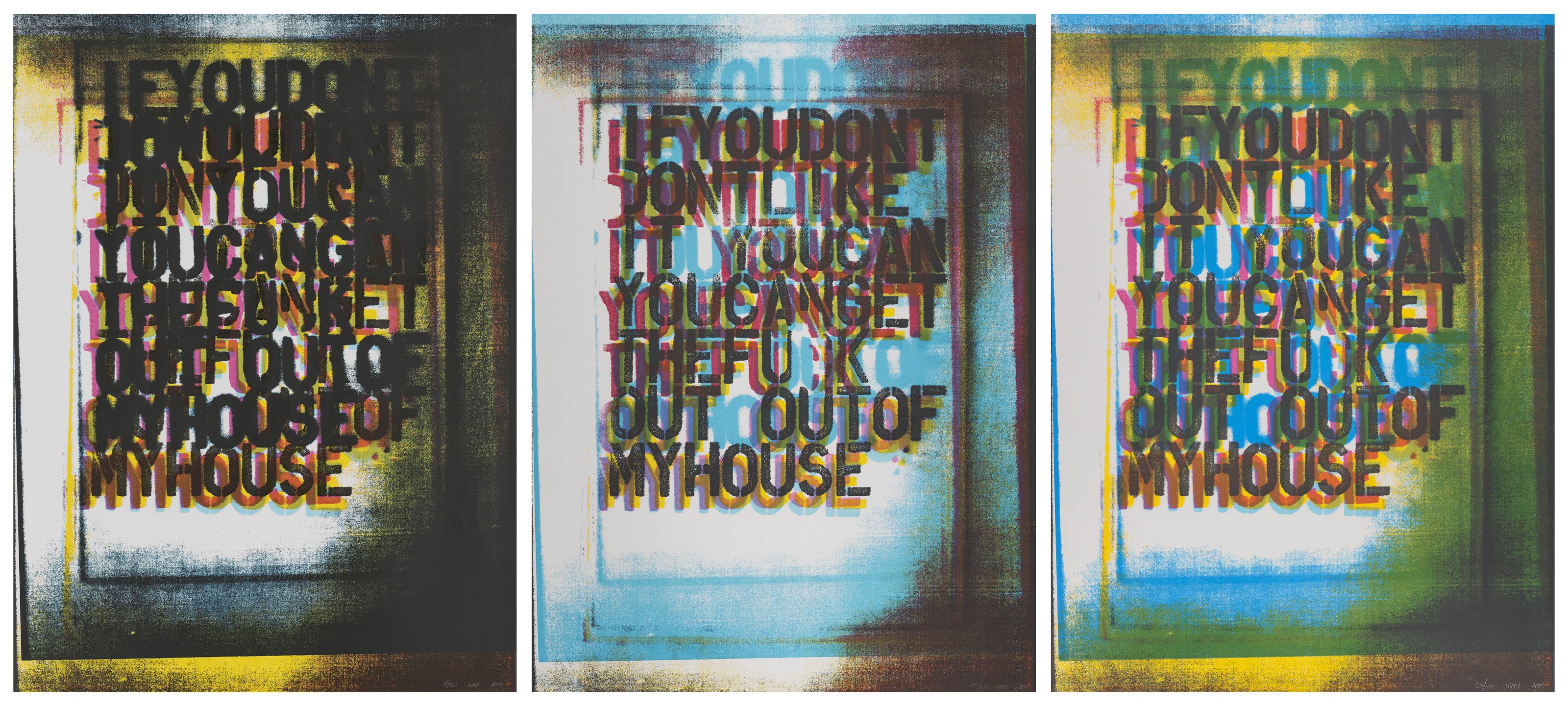 Christopher Wool — Мой дом I, II и III