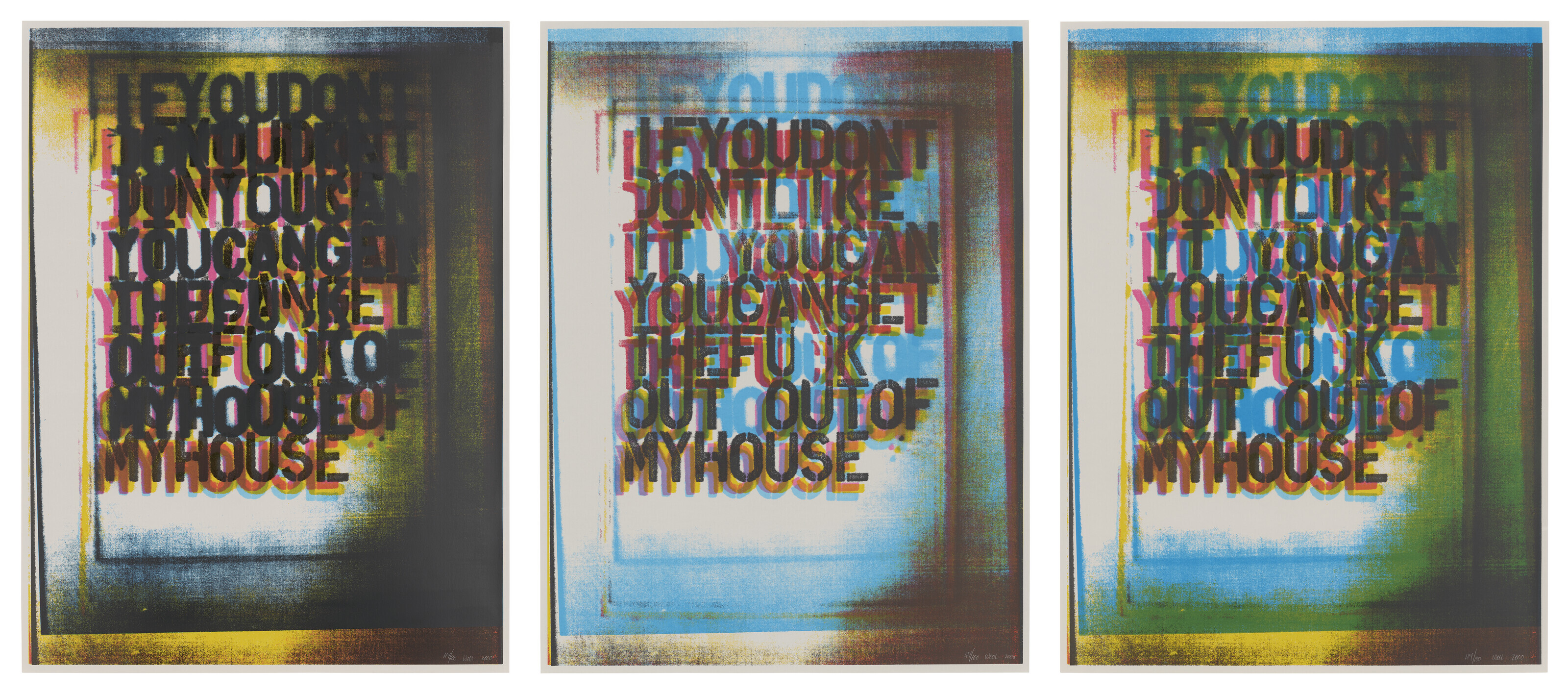 Christopher Wool — Мой дом I, II и III
