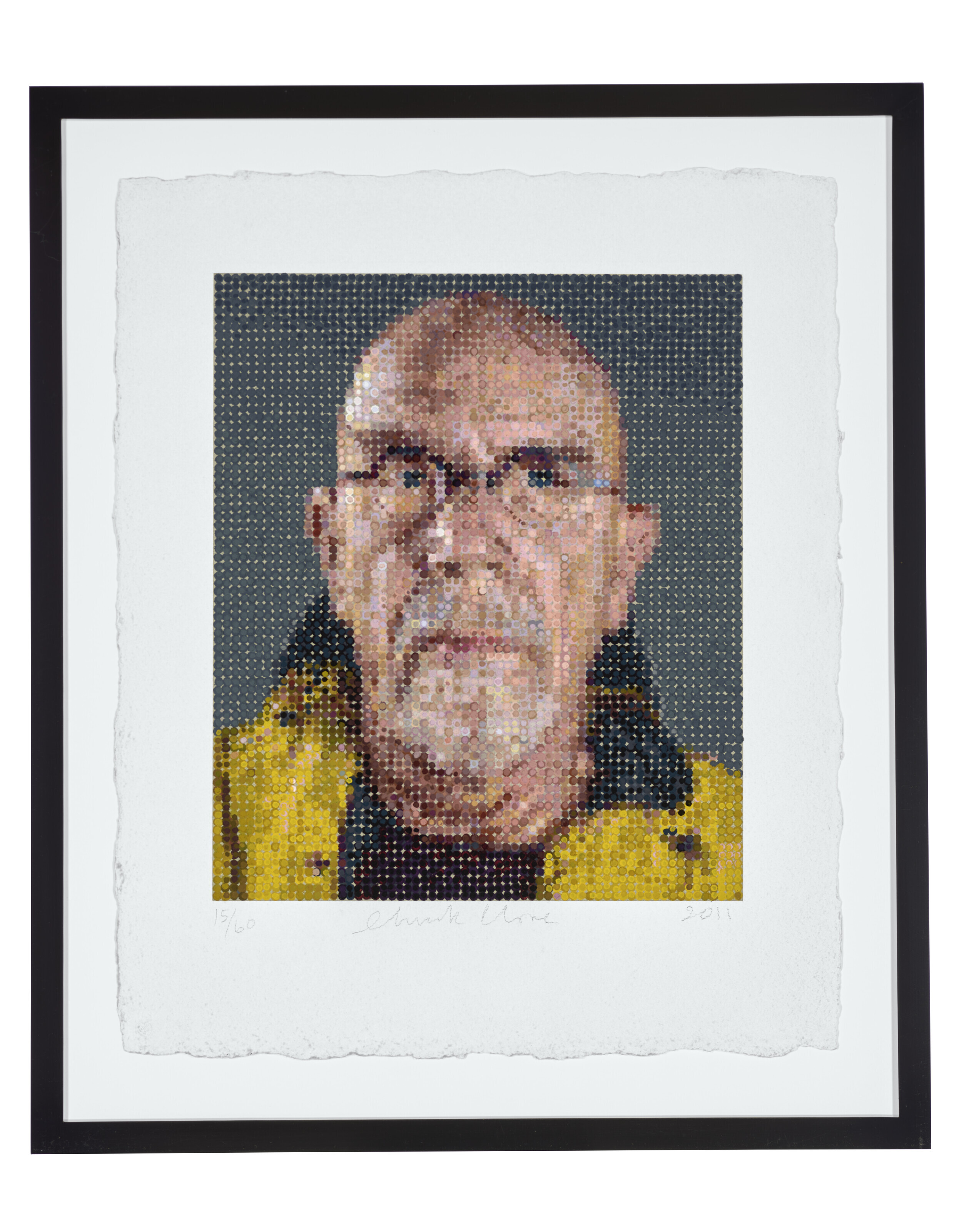 Chuck Close — Автопортрет (желтый плащ), изображение 2