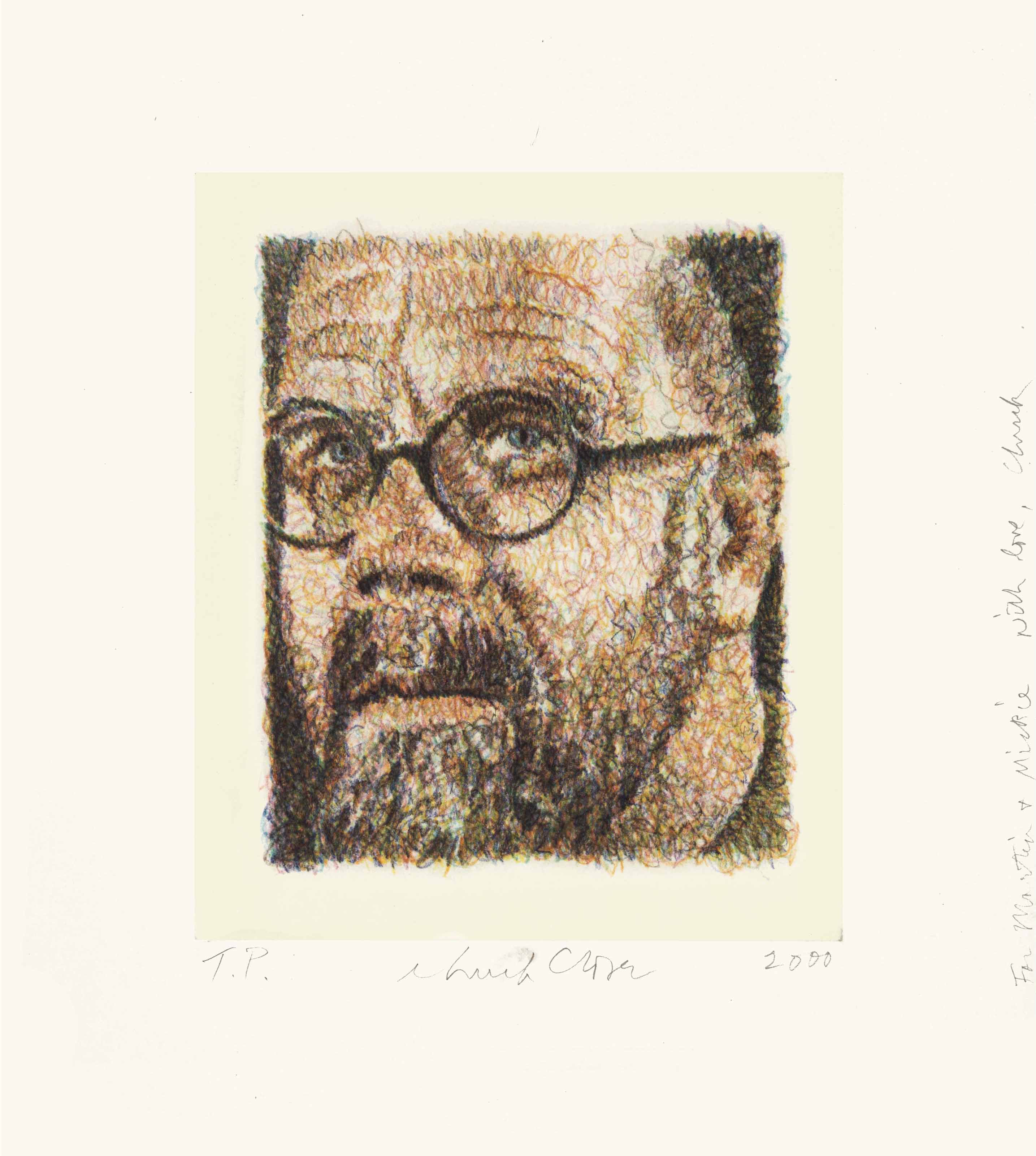 Chuck Close — Автопортрет/Каракули/Гравюра