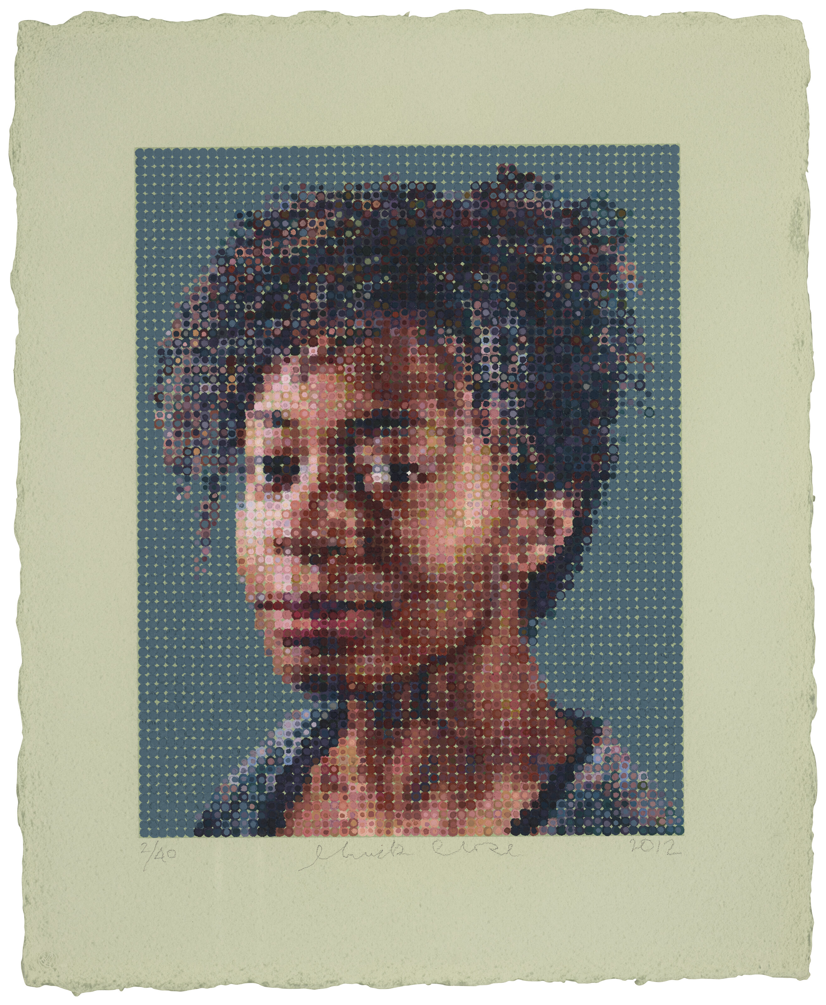 Chuck Close — Кара/Ручная печать из фетра