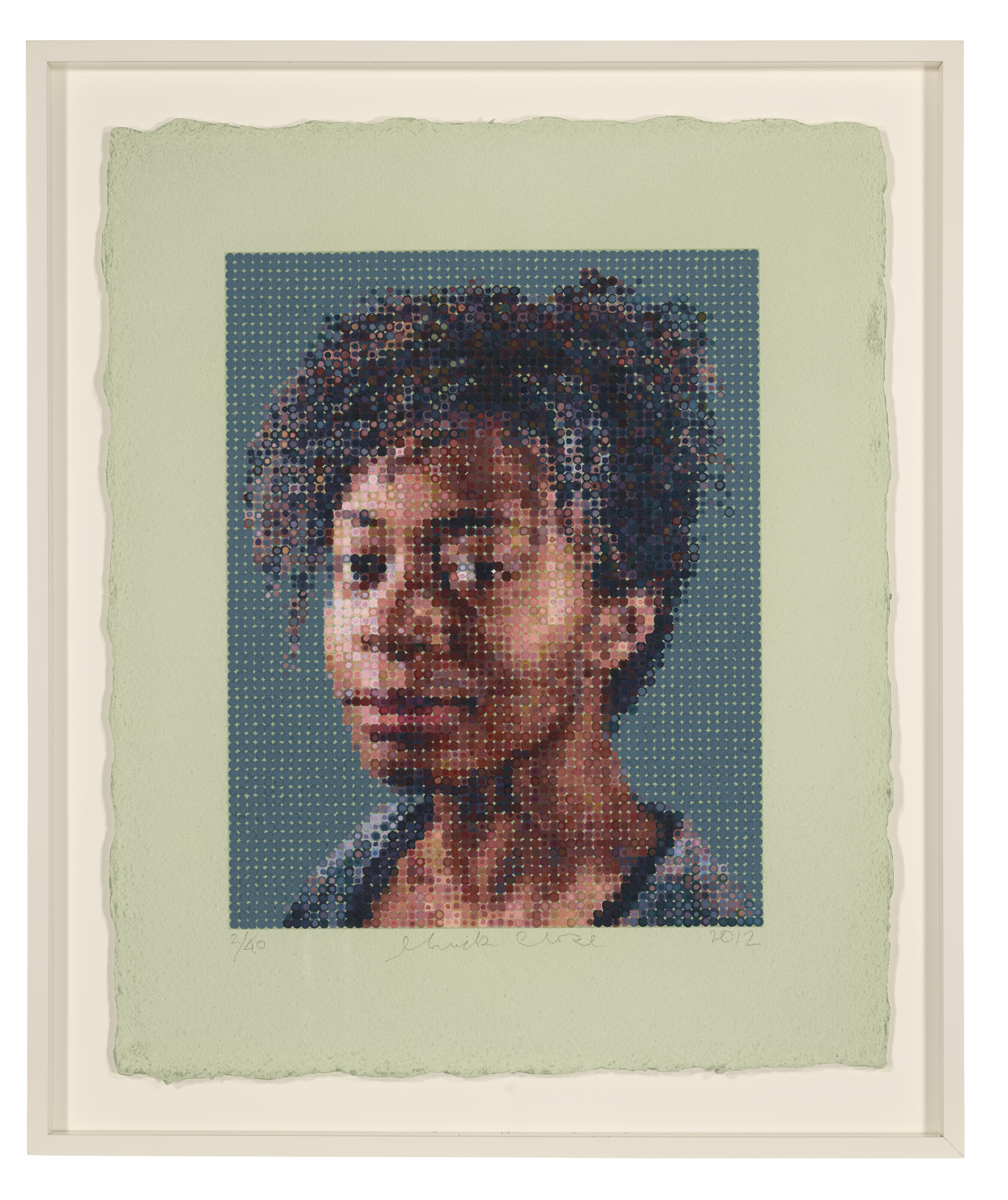 Chuck Close — Кара/Ручная печать из фетра, изображение 2
