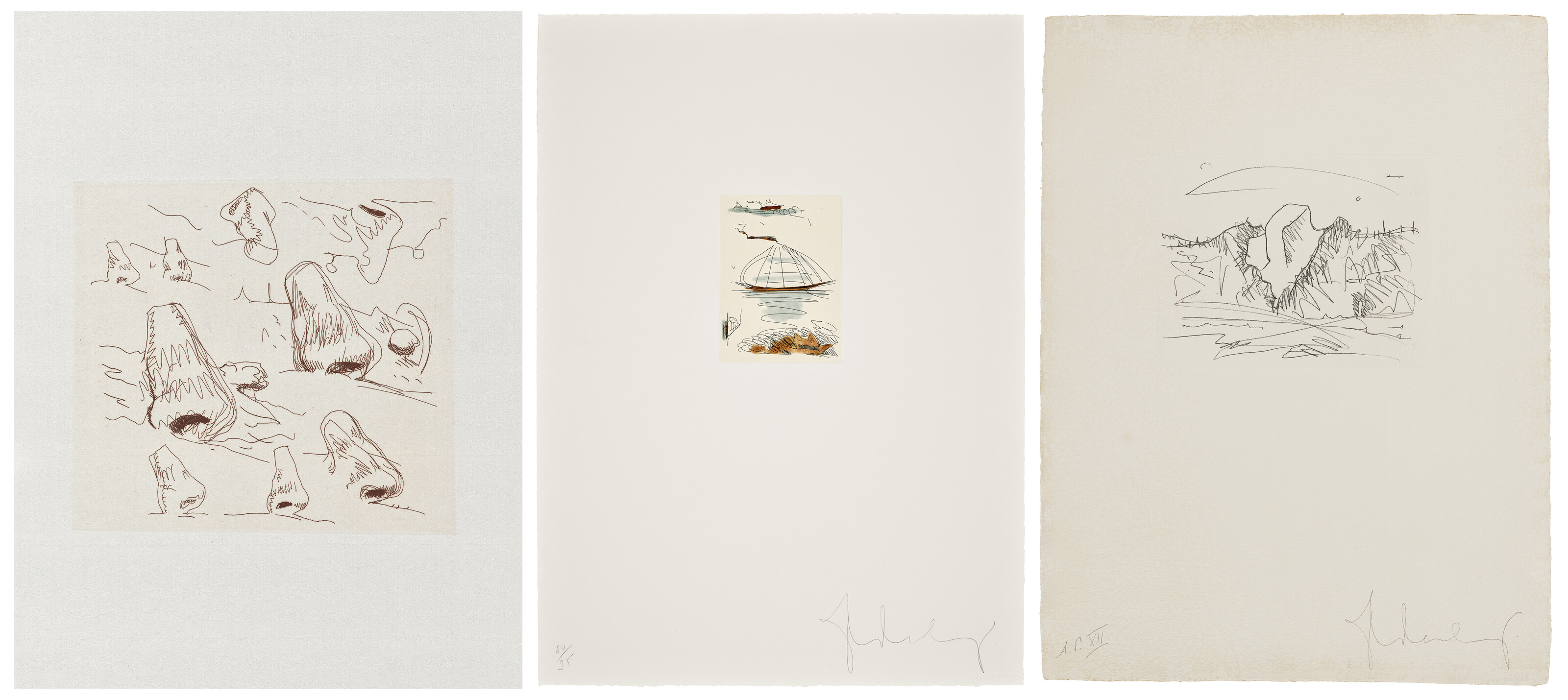 Claes Oldenburg — Три гравюры художника