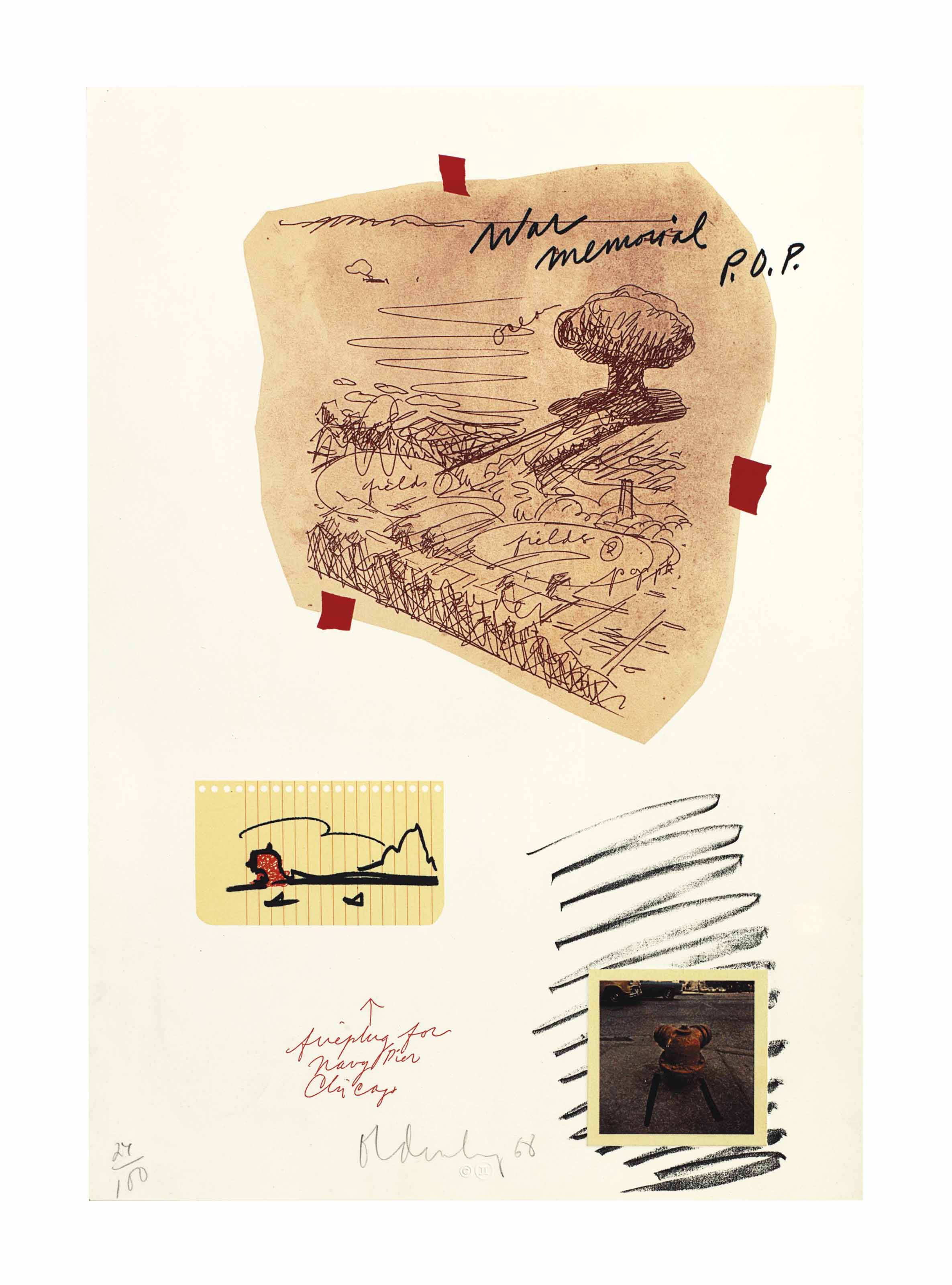 Claes Oldenburg — без названия (Пожарная пробка), из заметок