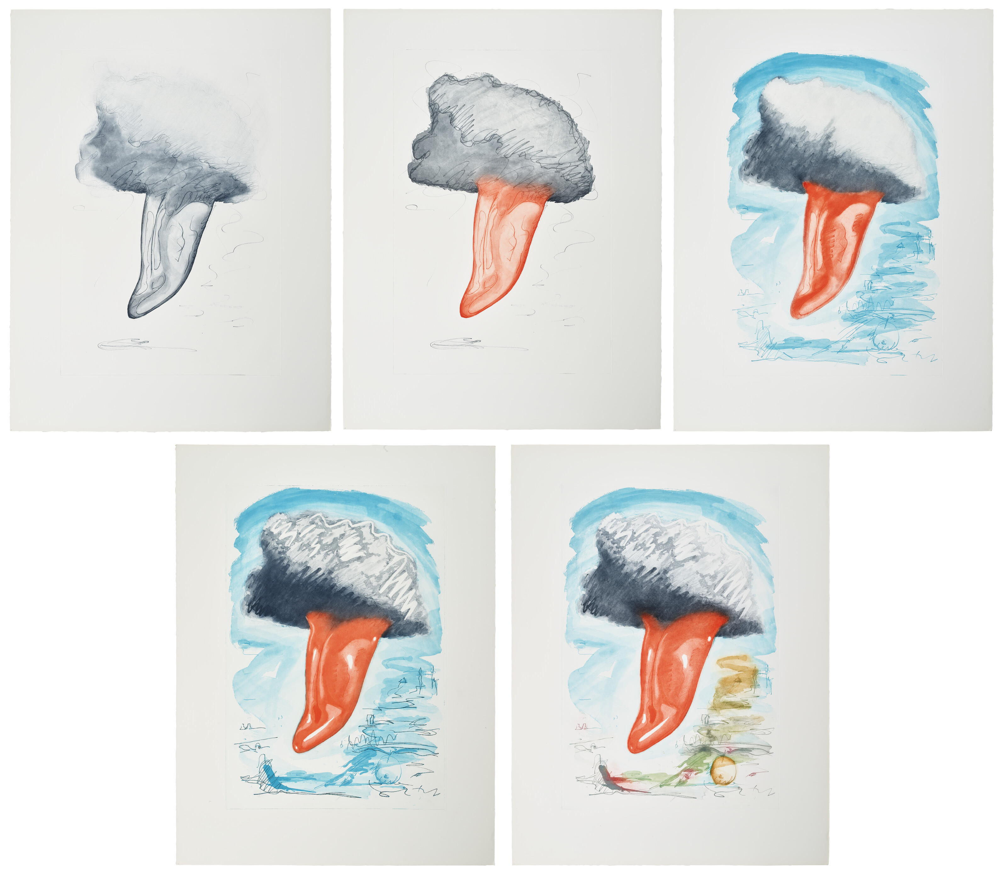 Claes Oldenburg — Языковое облако над Лондоном, с балом на Темзе