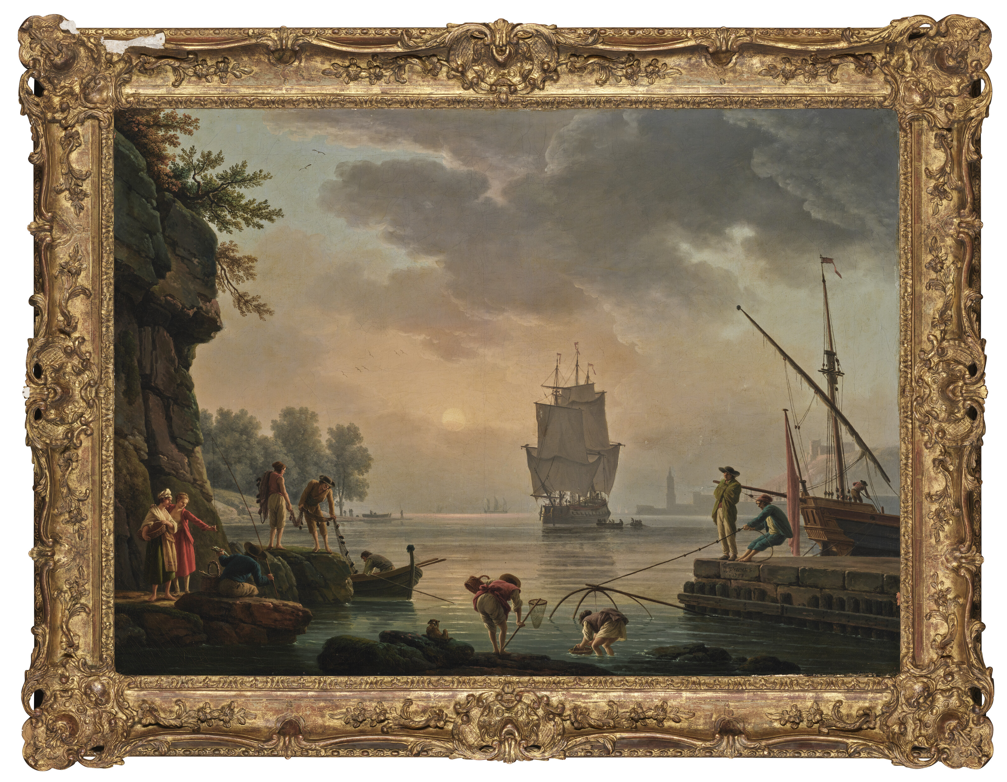 Claude Joseph Vernet — Морской порт в период затишья : Бруйяр, изображение 3