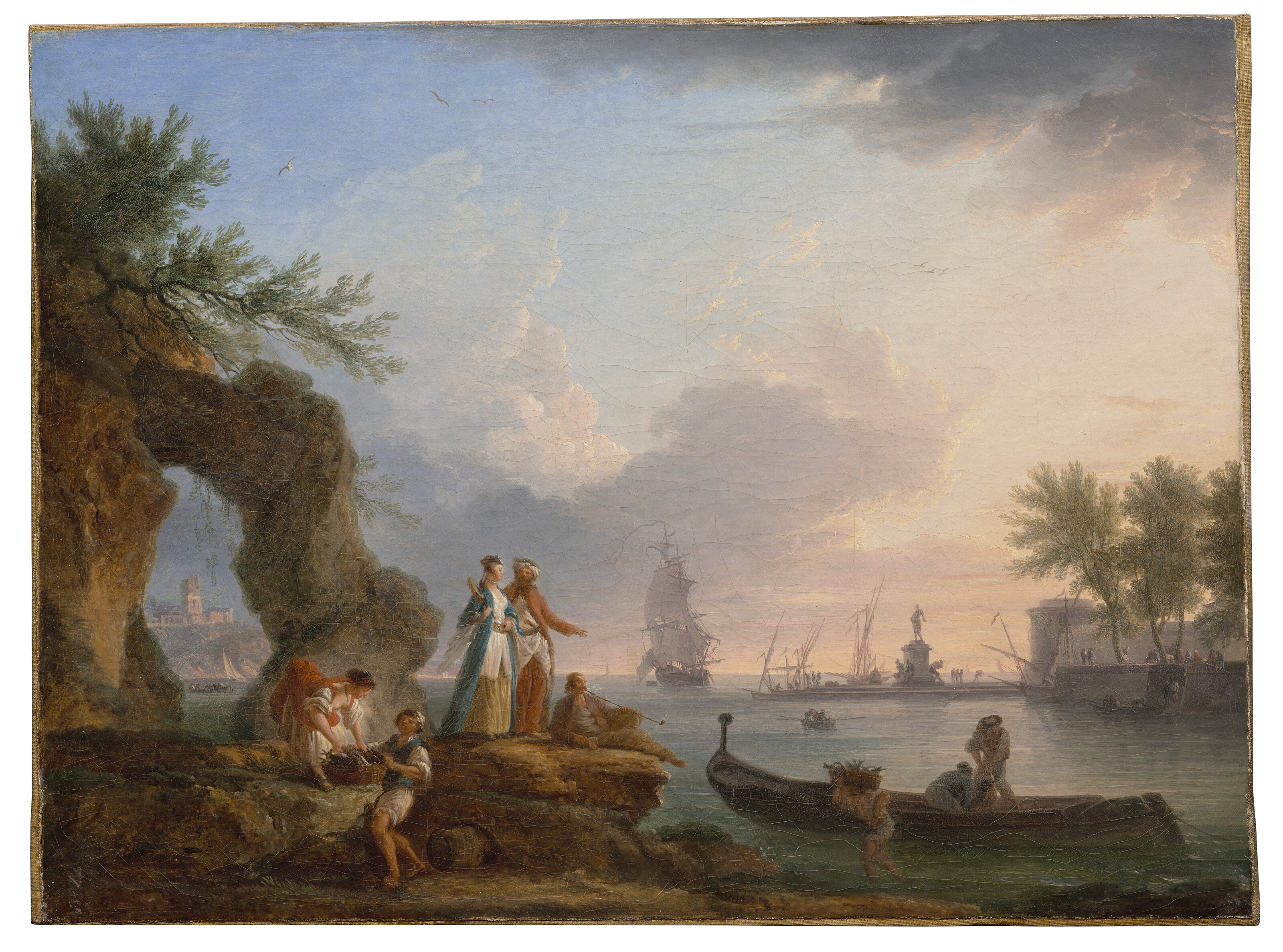 Claude Joseph Vernet — Место у входа в солярий, место для туристов и пары ориентировщиков, изображение 2