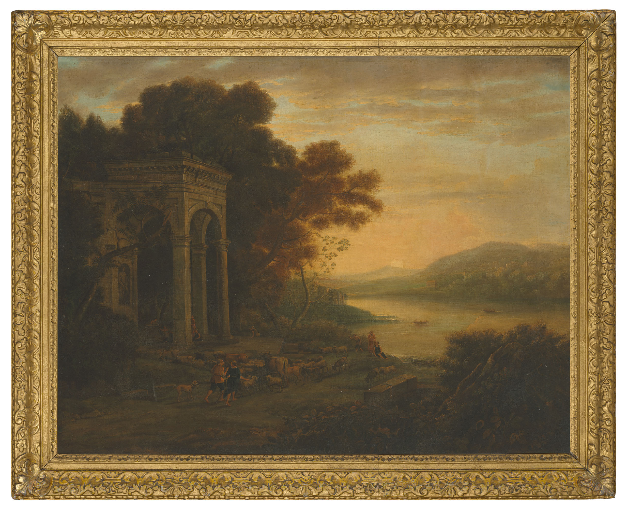 Claude Lorrain — Классический пейзаж с храмом Бахуса