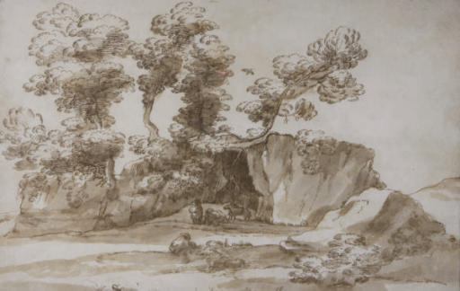 Claude Lorrain — Пейзаж с фигурами и осликом