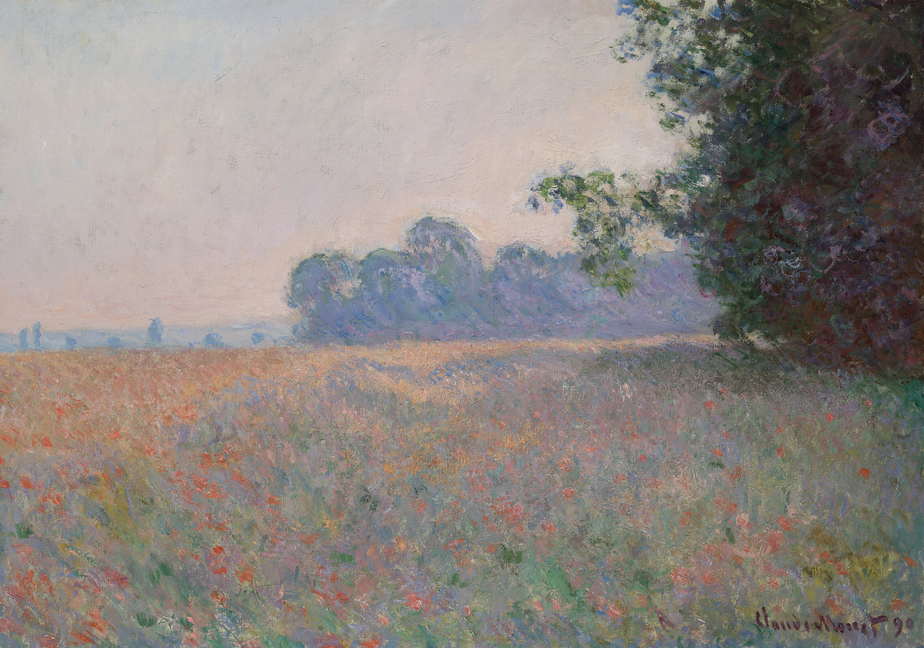 Claude Monet — Авуанское поле и поле коклюшек, изображение 1