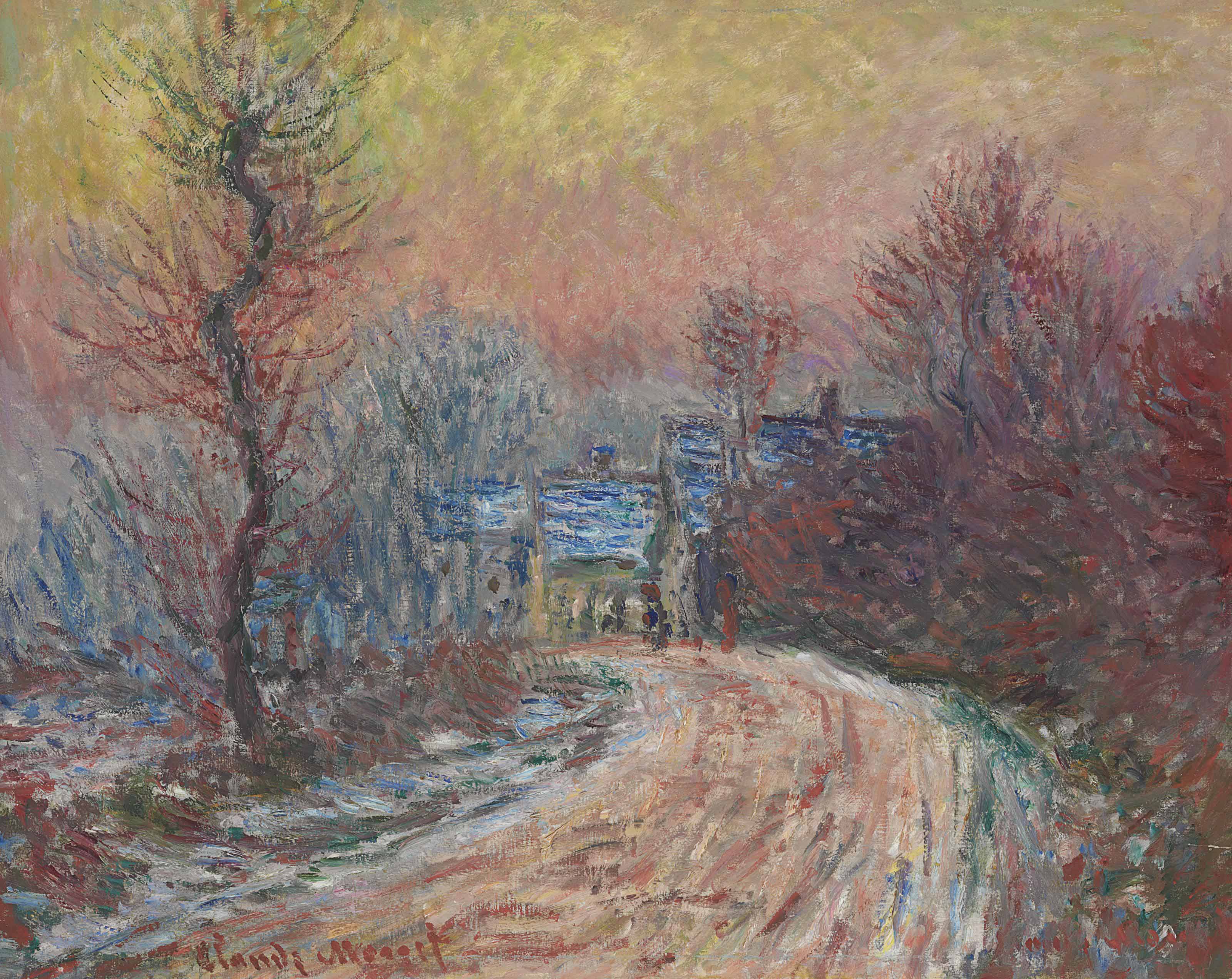Claude Monet — Первое блюдо из Живерни в ресторане hiver, soleil couchant