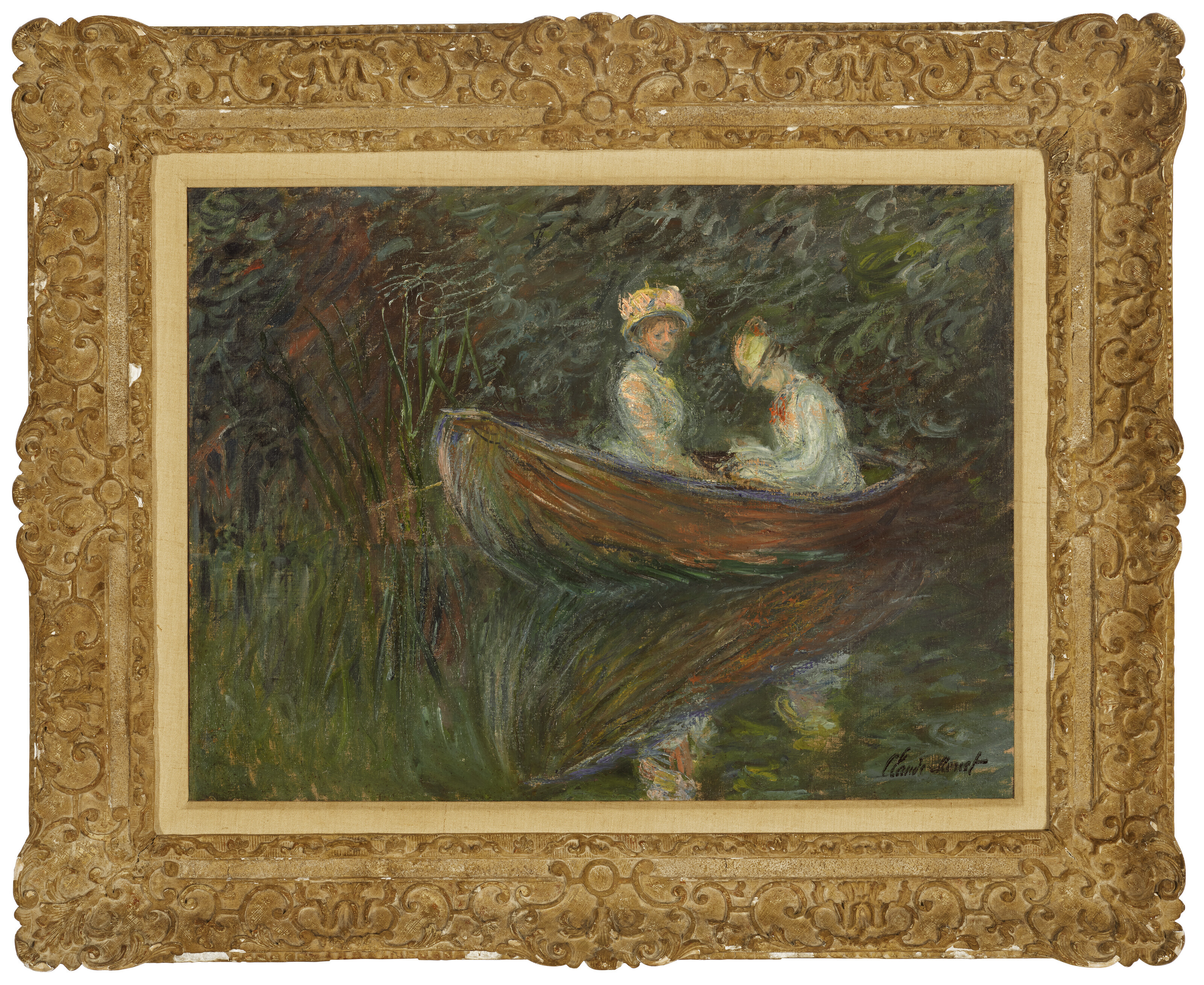 Claude Monet — Две женщины на барке, изображение 2