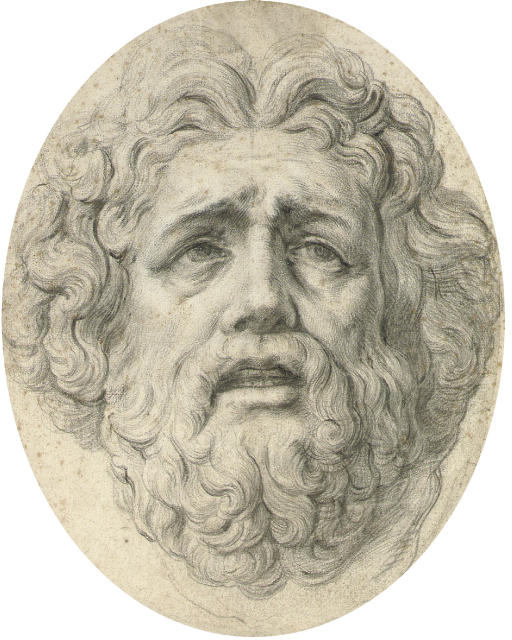 Corneille — Голова бородатого мужчины, напоминающая античную статую Лаокоона
