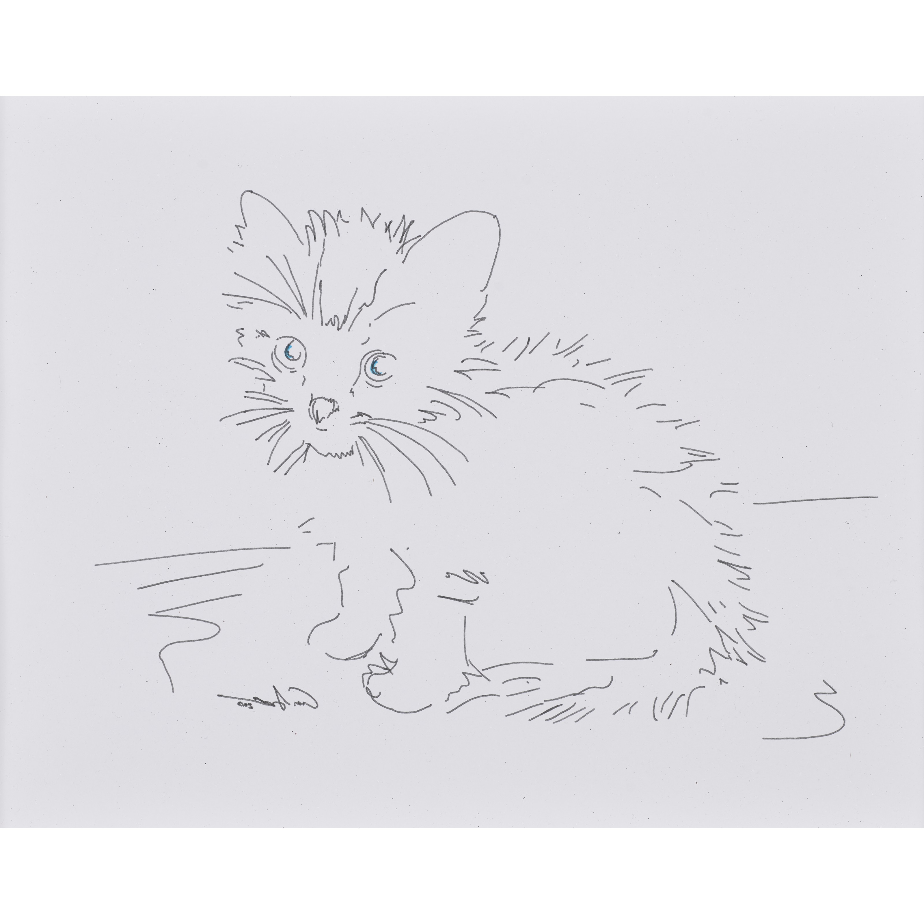 Cory Arcangel — Без названия (Рисунок котенка)