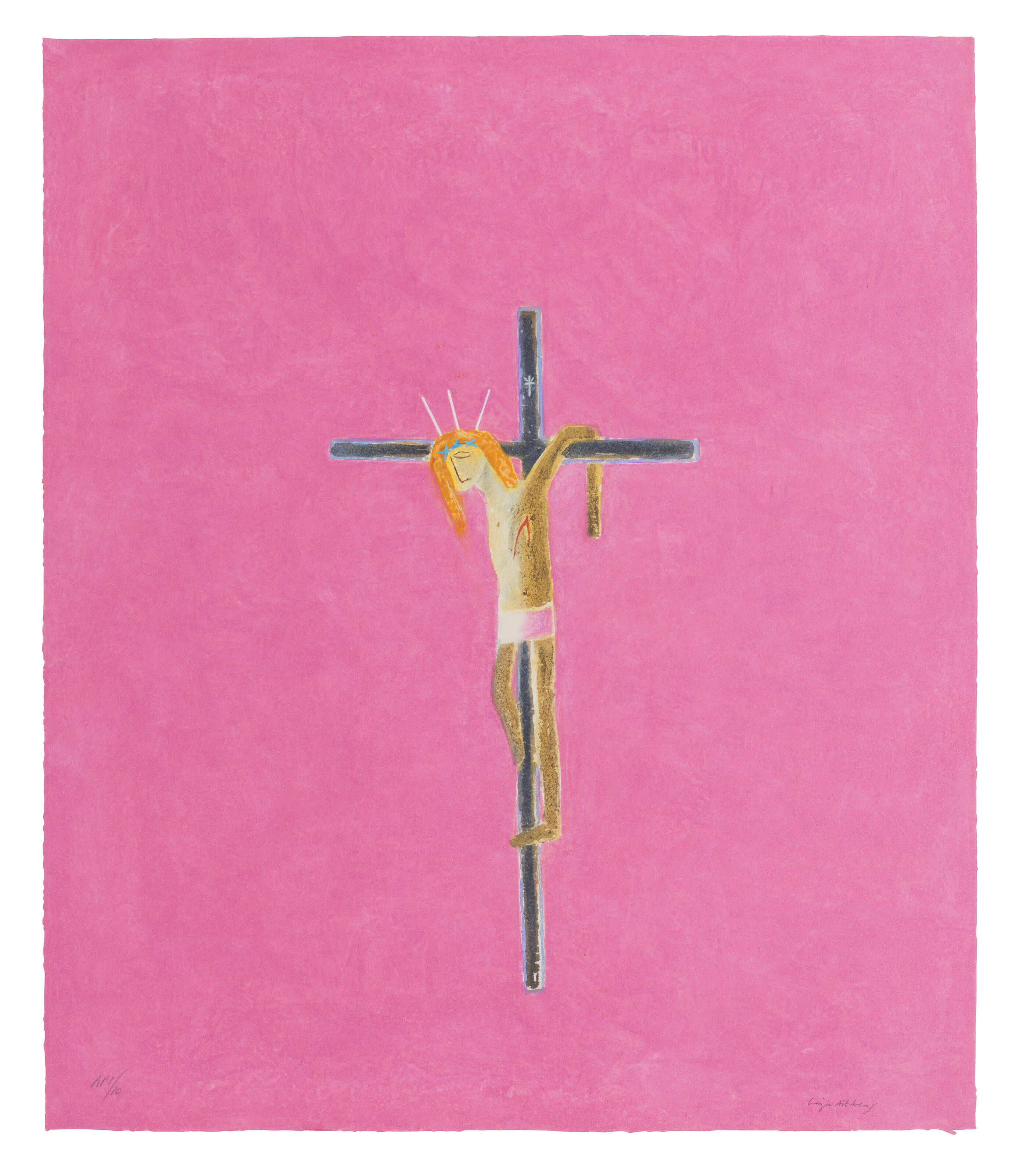 Craigie Aitchison — Розовое распятие