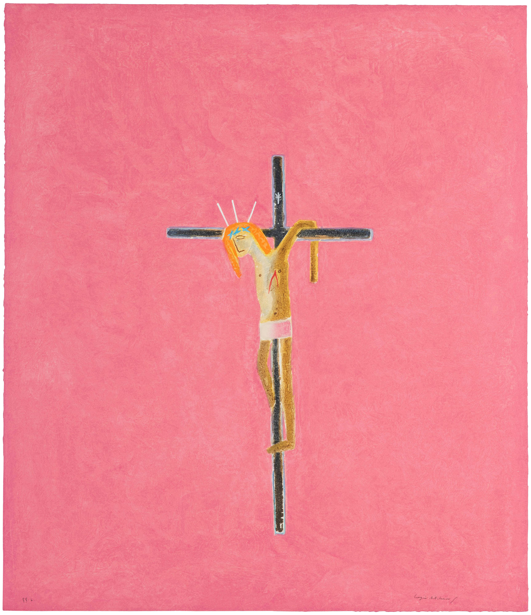 Craigie Aitchison — Розовое распятие