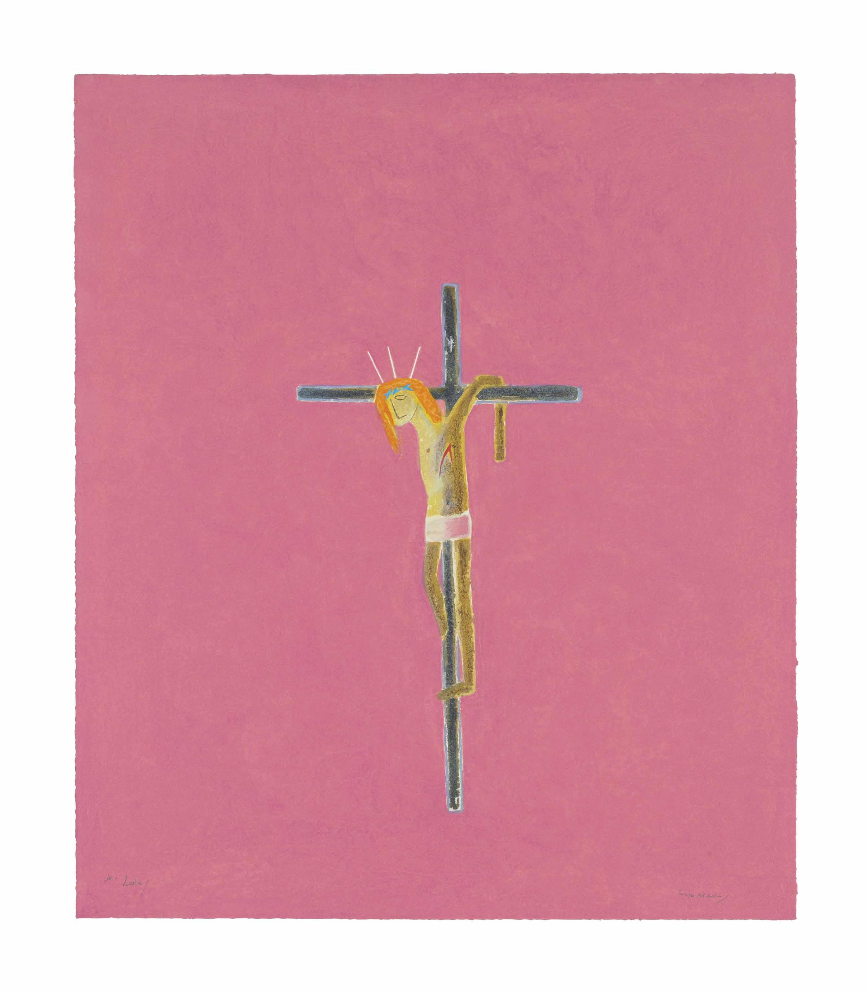 Craigie Aitchison — Розовое распятие