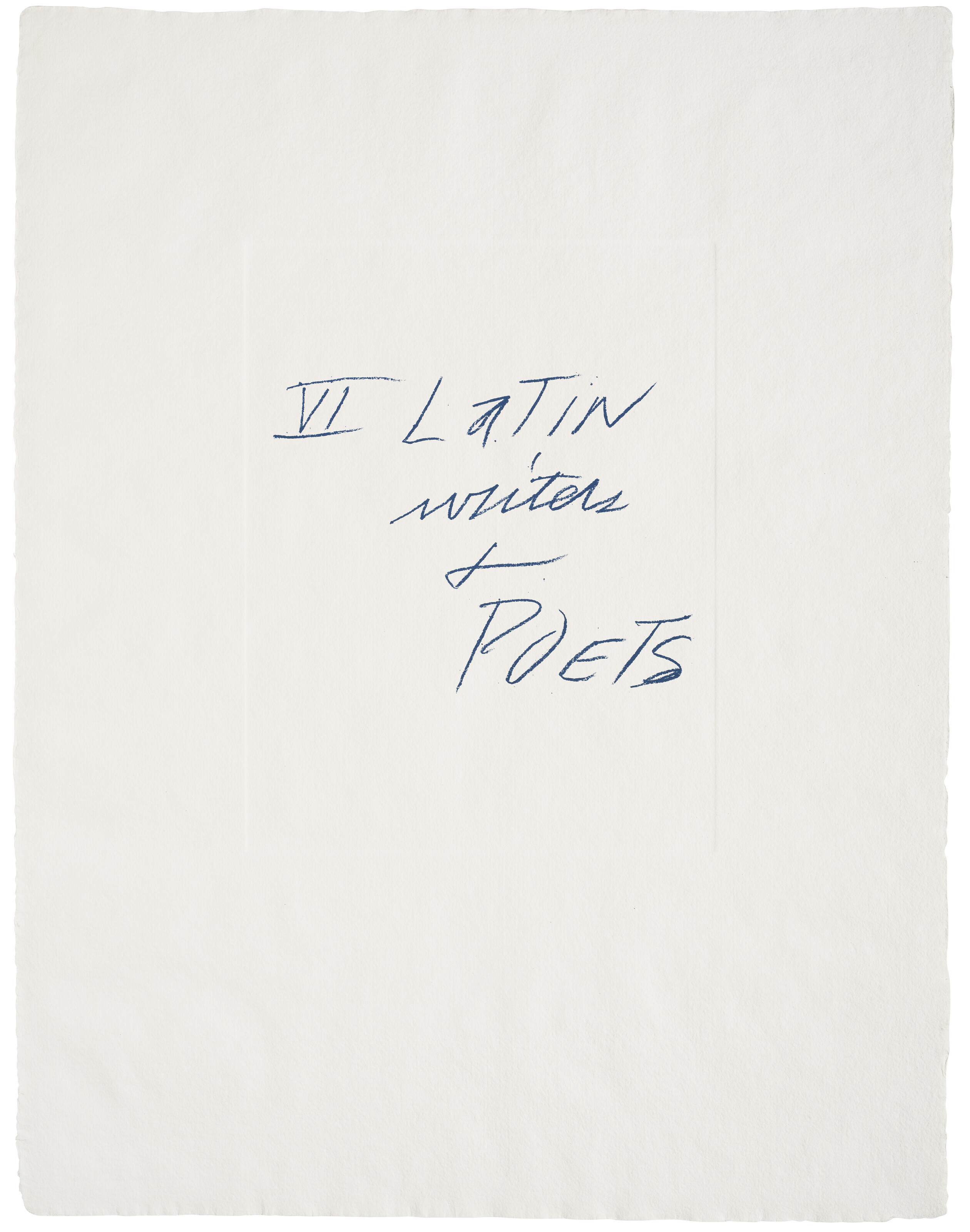Cy Twombly — Шесть латиноамериканских писателей и поэтов, изображение 3