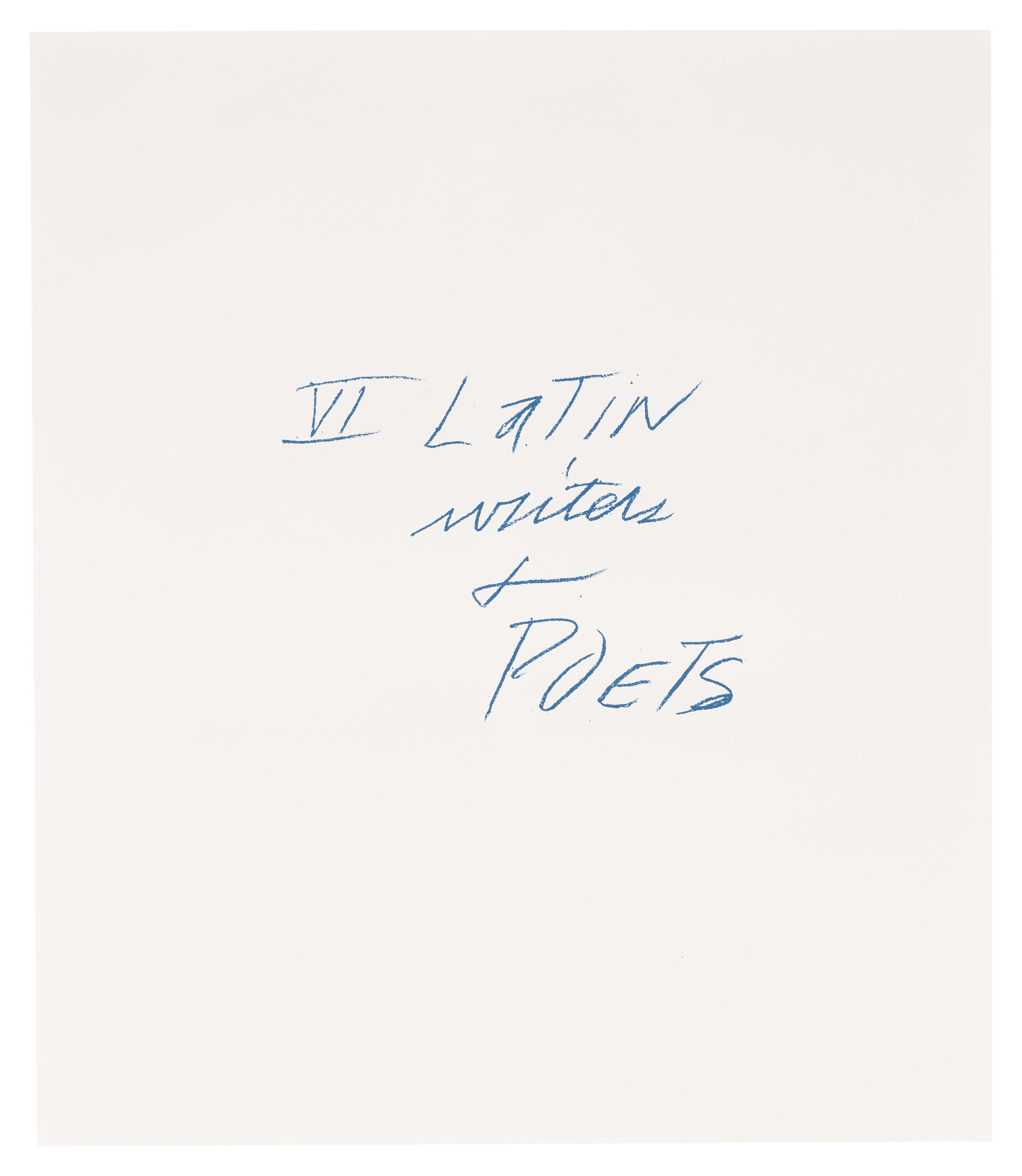 Cy Twombly — Шесть латиноамериканских писателей и поэтов : две гравюры, изображение 2
