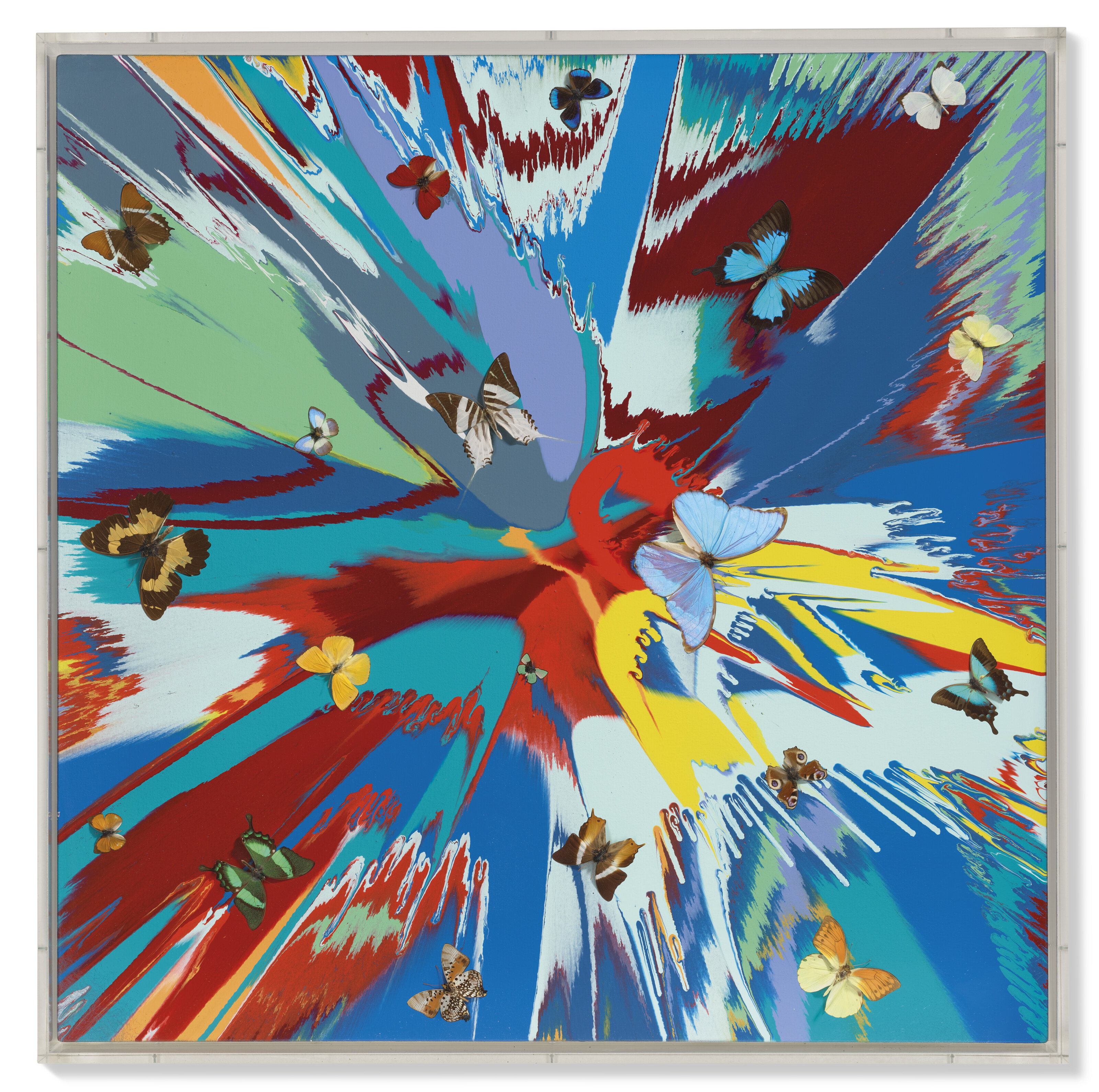 Damien Hirst — Красивая картина с пронзительным криком (с бабочками), изображение 2