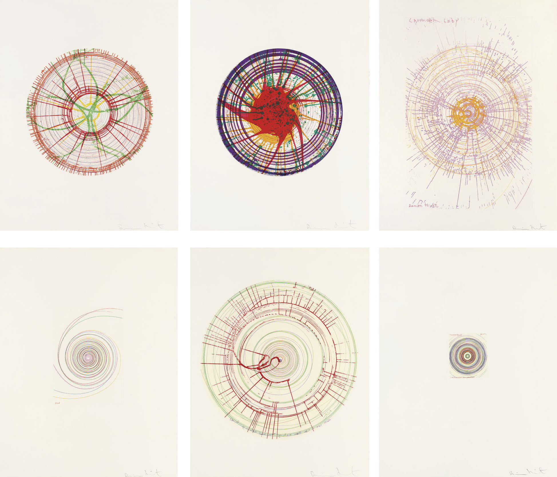 Damien Hirst — In a Spin, The Action of the World on Things, Том I , The Artist, Other Criterian и Paragon Press, Лондон, 2002 (Каталог Paragon, Vol. III, стр. 76-87)
