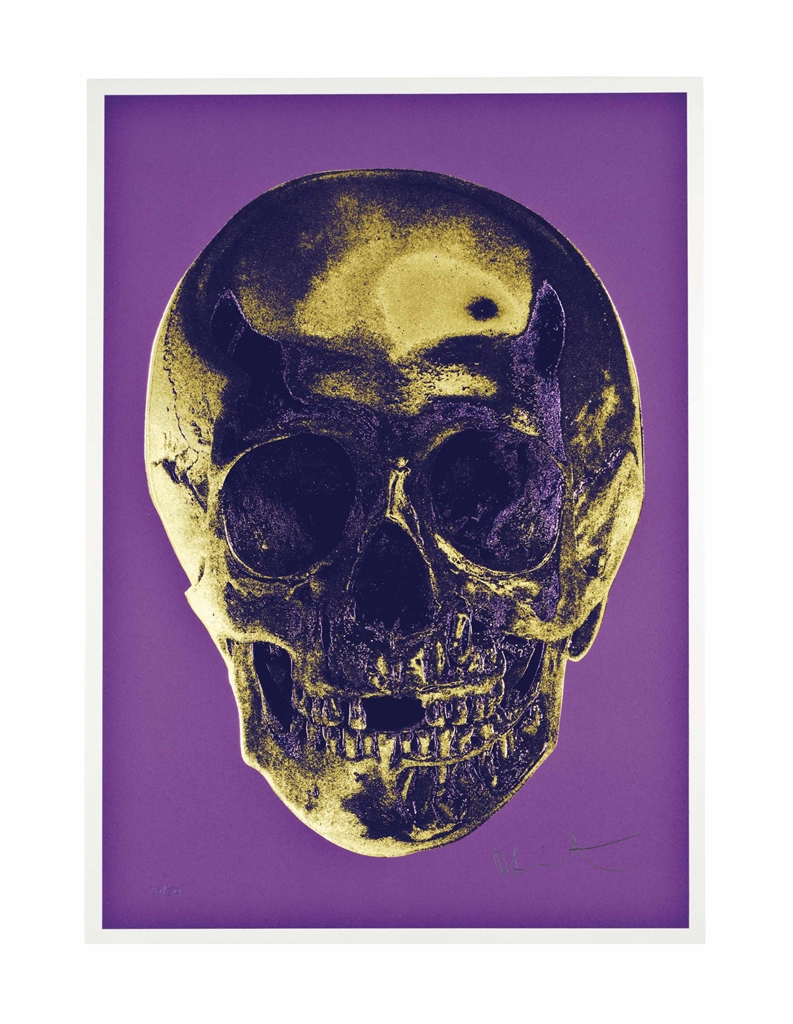 Damien Hirst — Пока Смерть не разлучит Нас - Долгая жизнь, Пурпурный Африканский Золотой Фиолетовый Императорский Фиолетовый Череп.