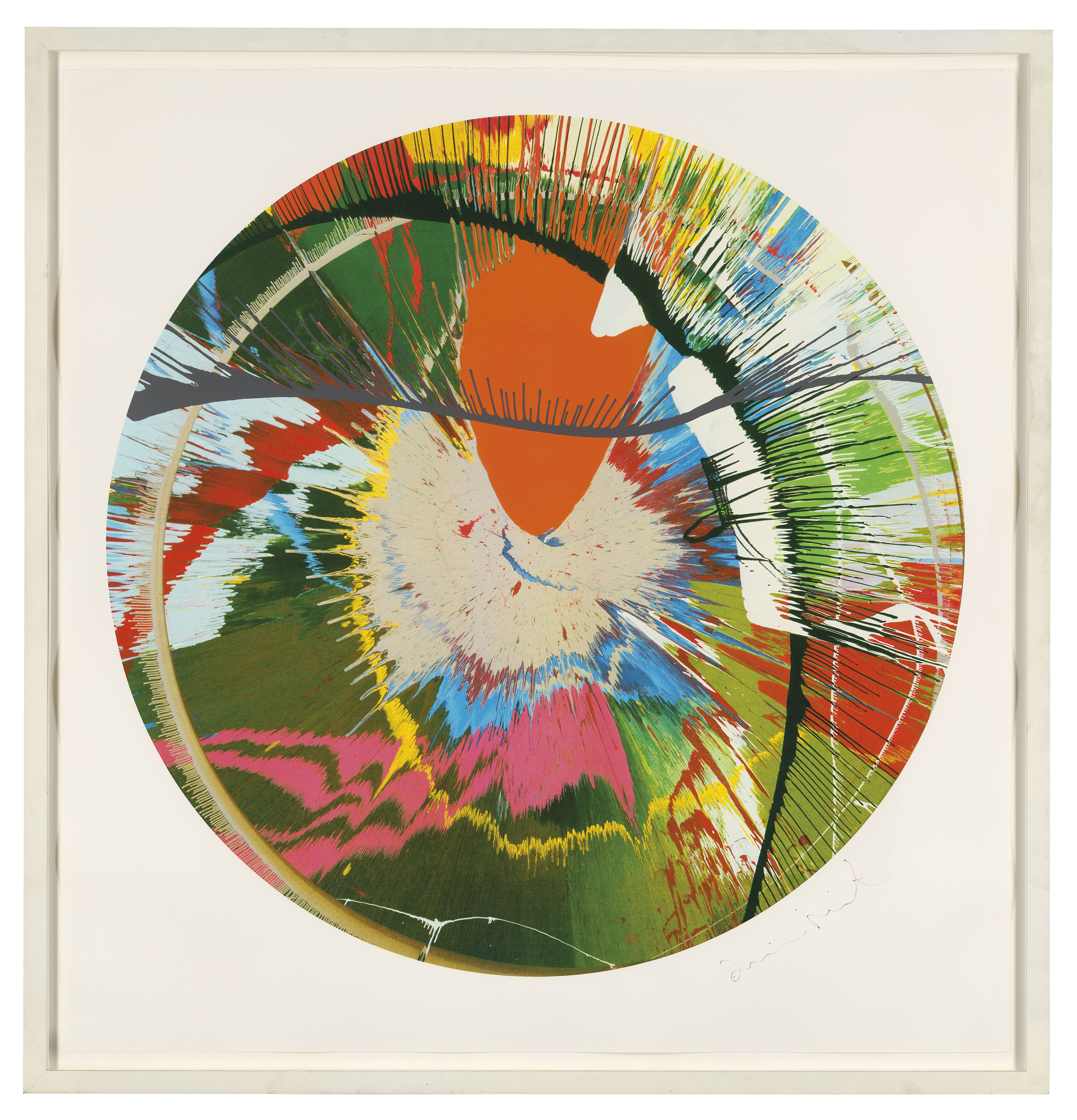 Damien Hirst — Красивая, галактическая, взрывающаяся трафаретная печать (Вращение)