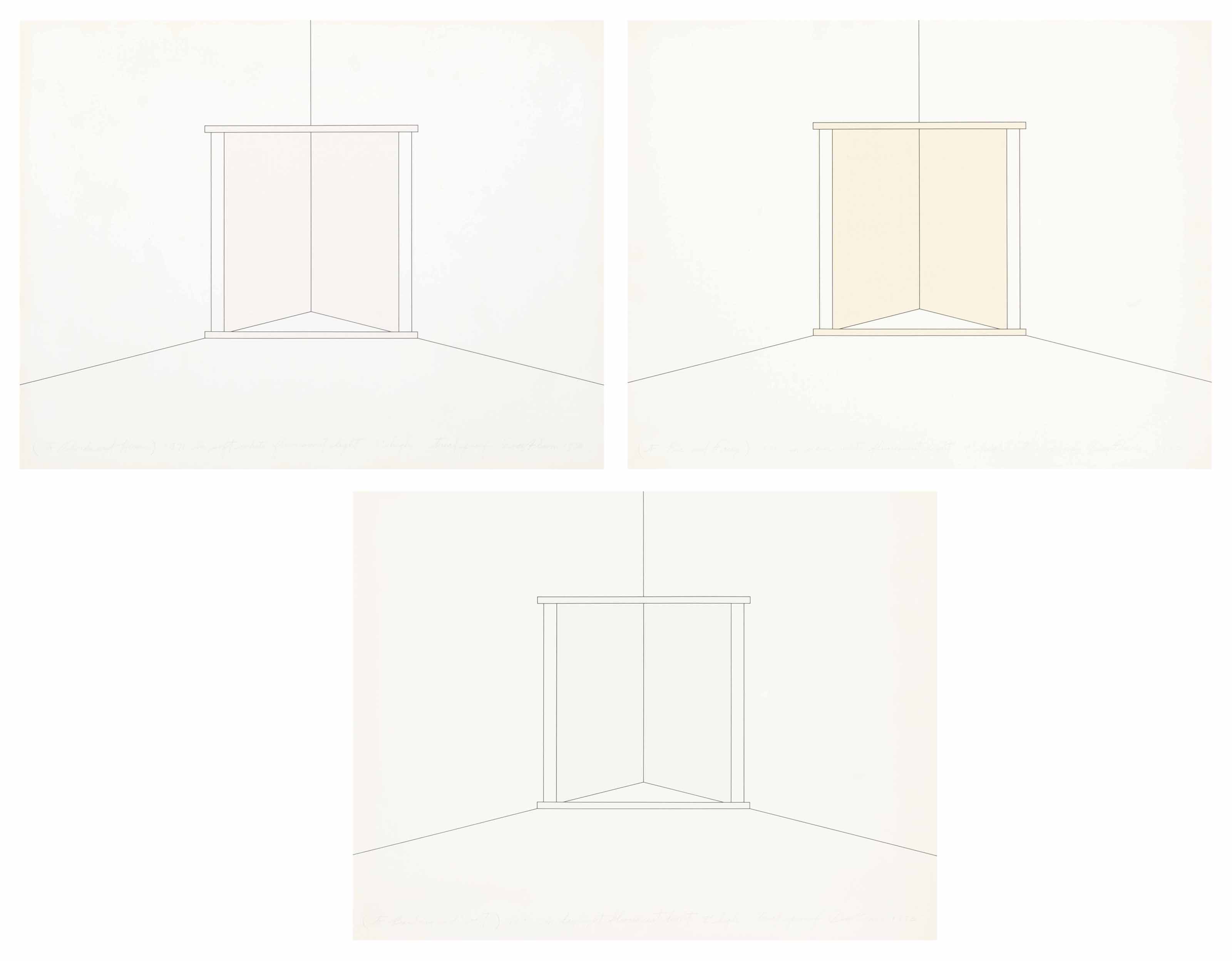Dan Flavin — При флуоресцентном освещении высотой 8 футов для европейских пар: три тарелки