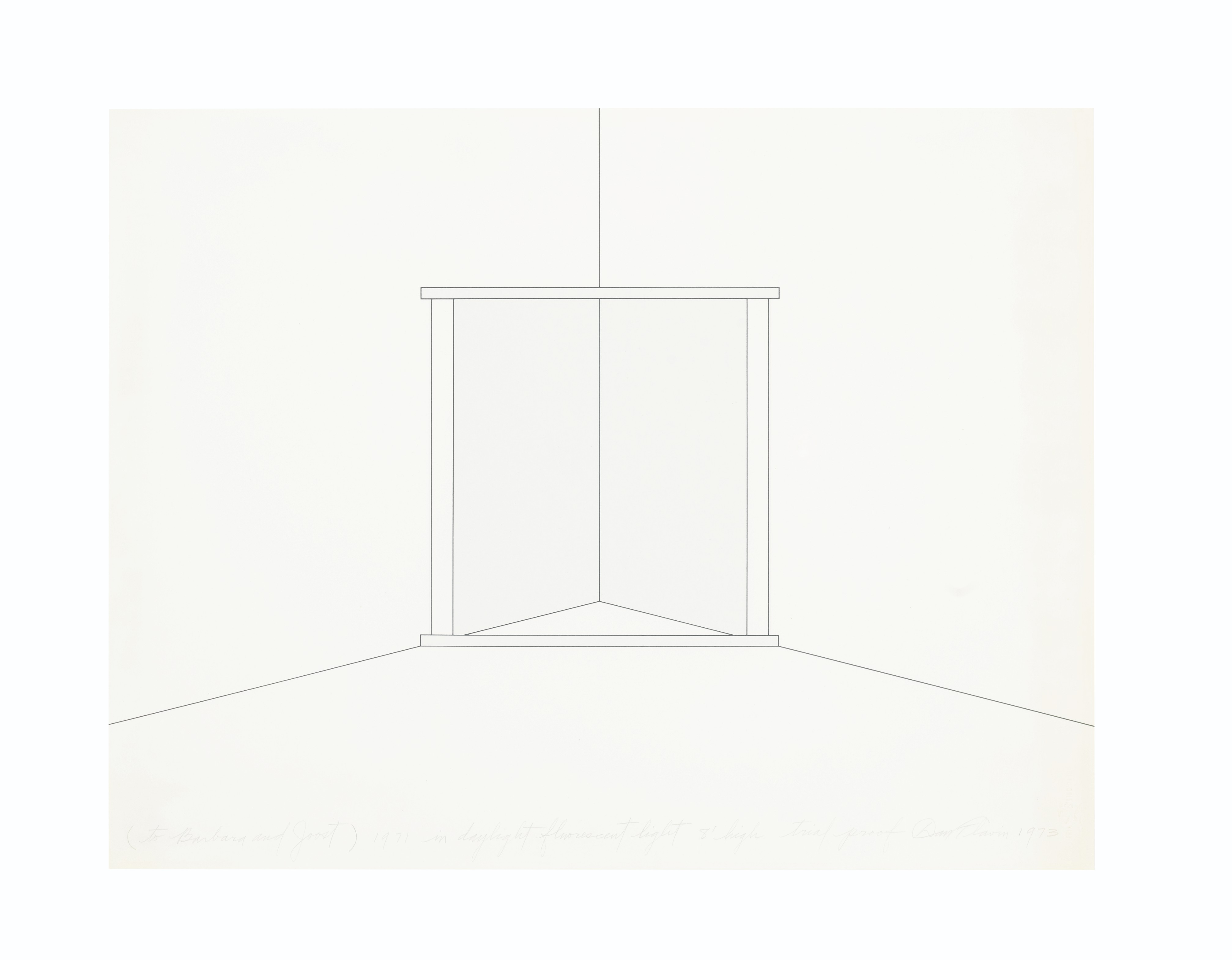 Dan Flavin — При флуоресцентном освещении высотой 8 футов для европейских пар: три тарелки, изображение 2