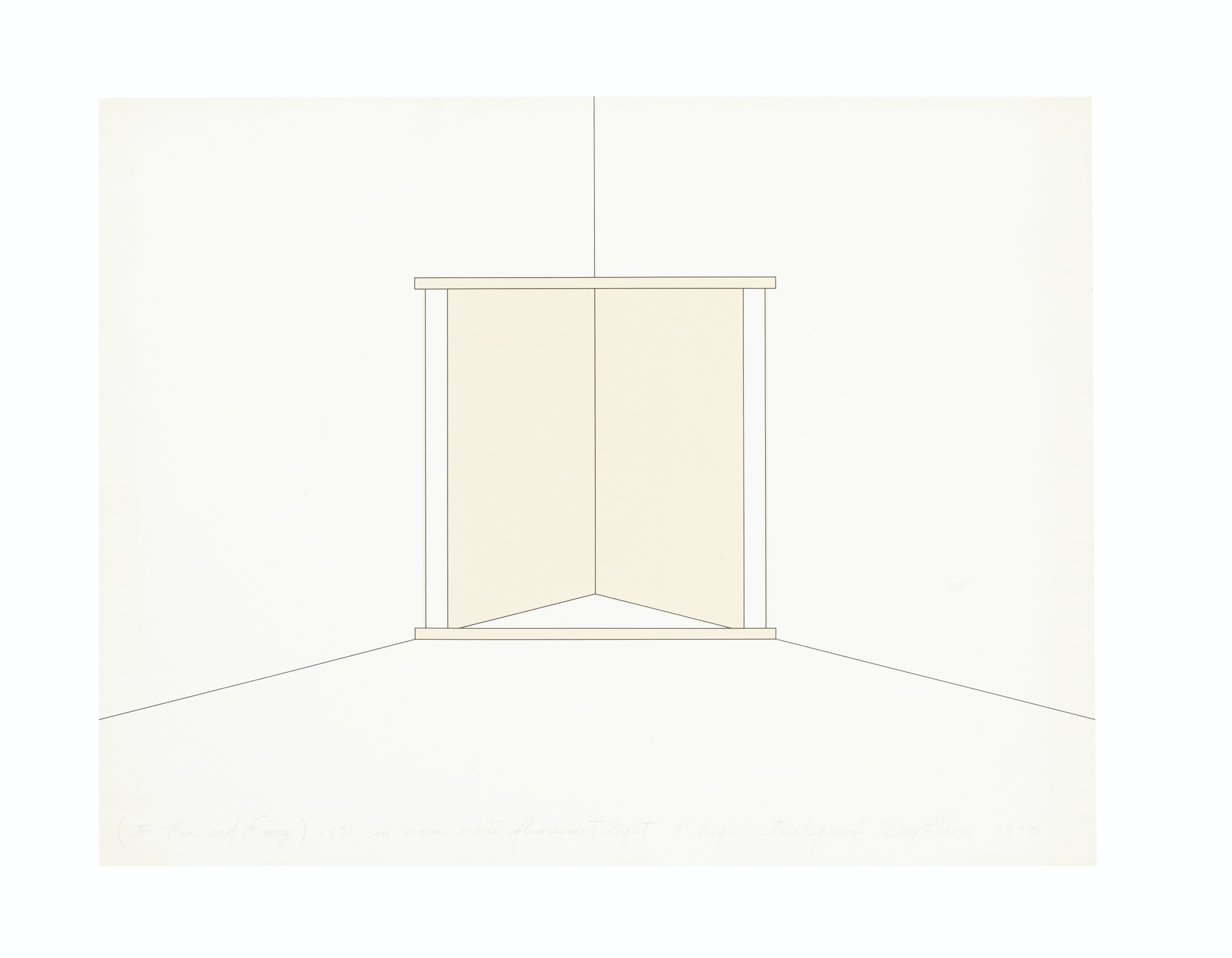 Dan Flavin — При флуоресцентном освещении высотой 8 футов для европейских пар: три тарелки, изображение 3
