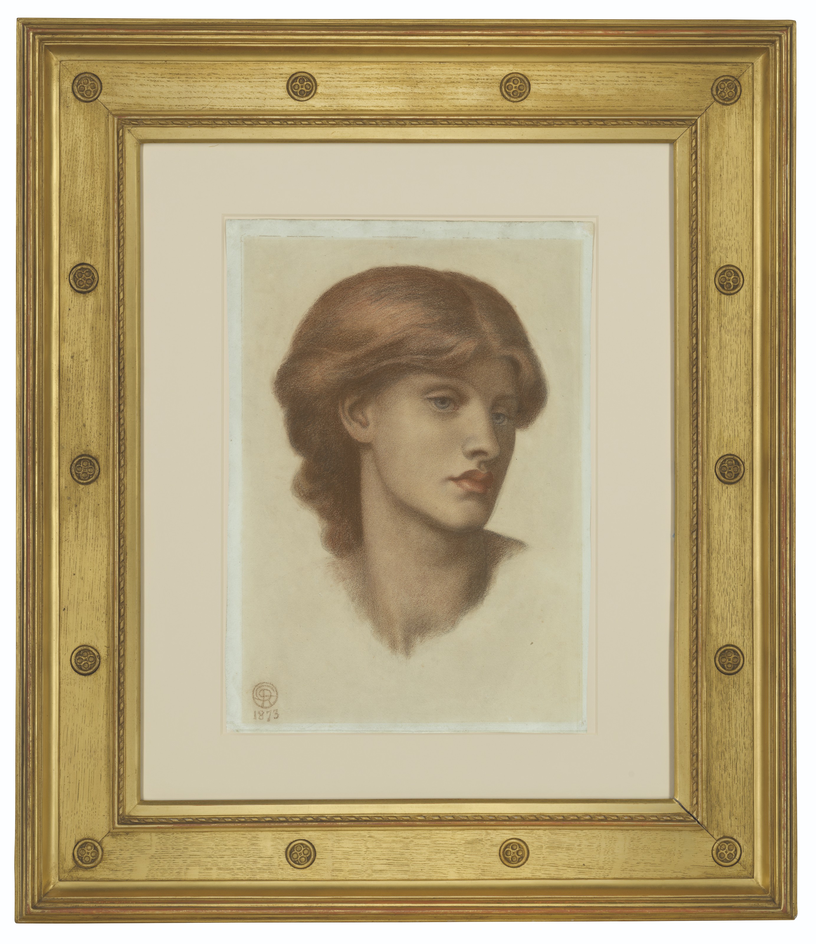 Dante Gabriel Rossetti — Изучаю Алексу Уайлдинг, ее голова повернута на три четверти вправо, изображение 2