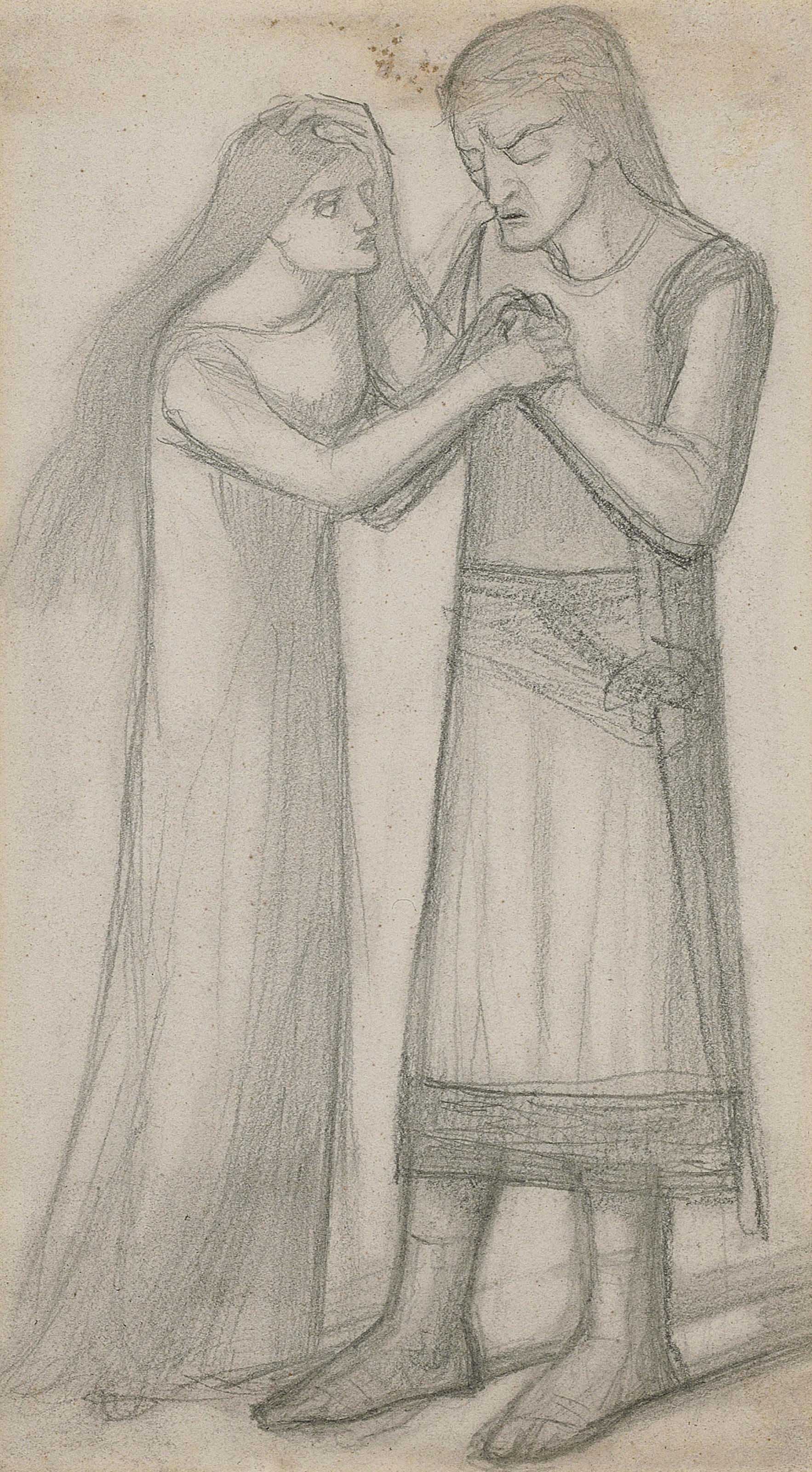 Dante Gabriel Rossetti — Этюд для "Дочери Иеффая"