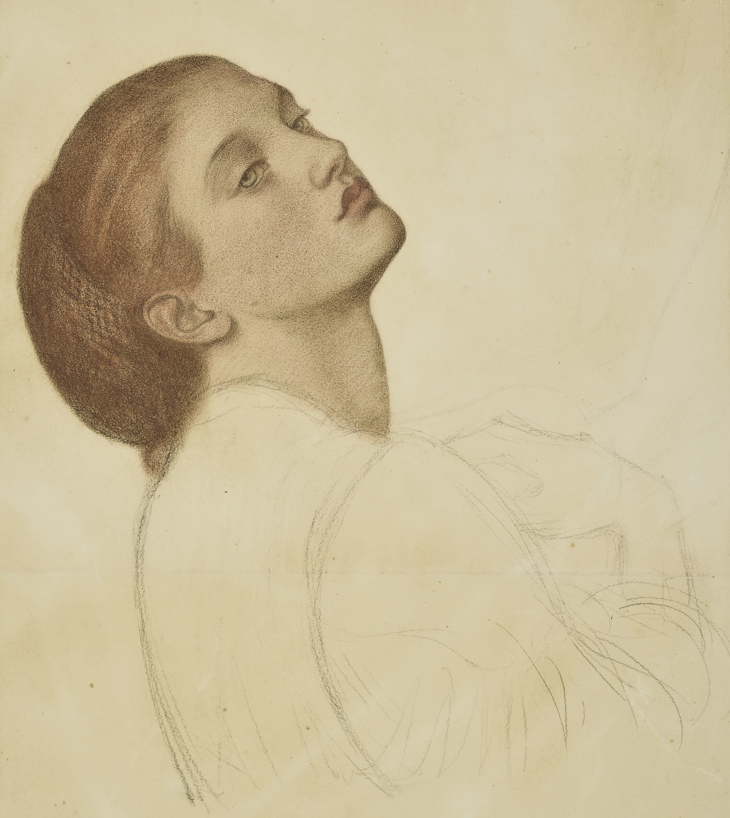 Dante Gabriel Rossetti — Этюд к "Бархатцам - Деве-шалашнице, Флер-де-Мари"