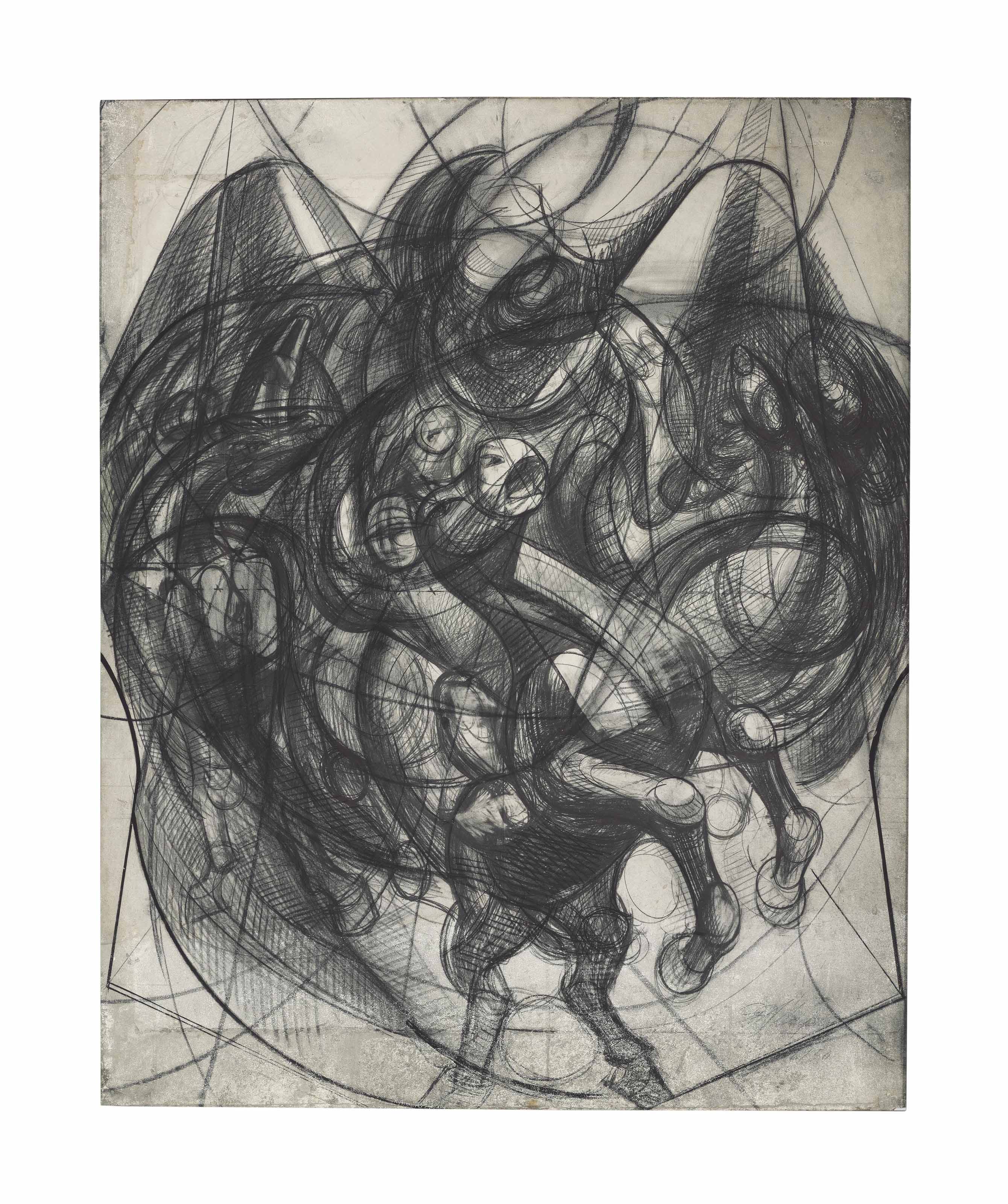 David Alfaro Siqueiros — Этюд для фрески "Патрисиос и Патрисидас" для бывшей церкви Санто-Доминго